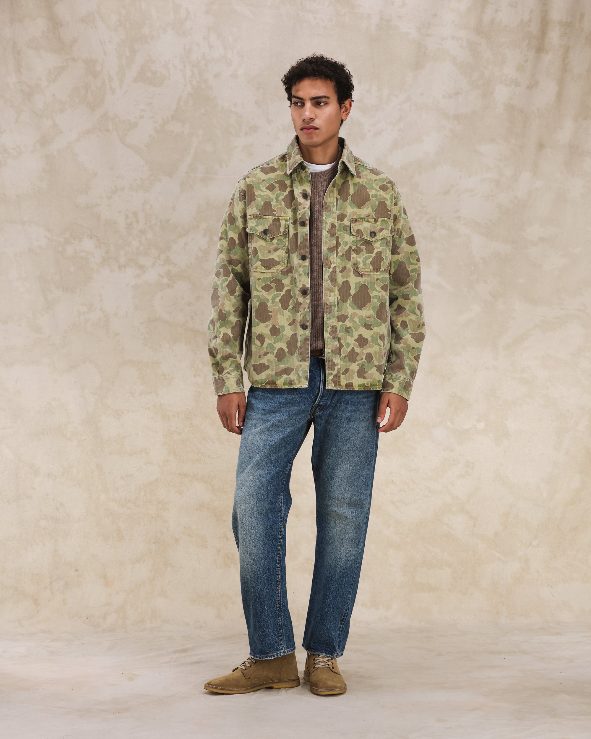 Kenny Overshirt Camouflage In Cotone