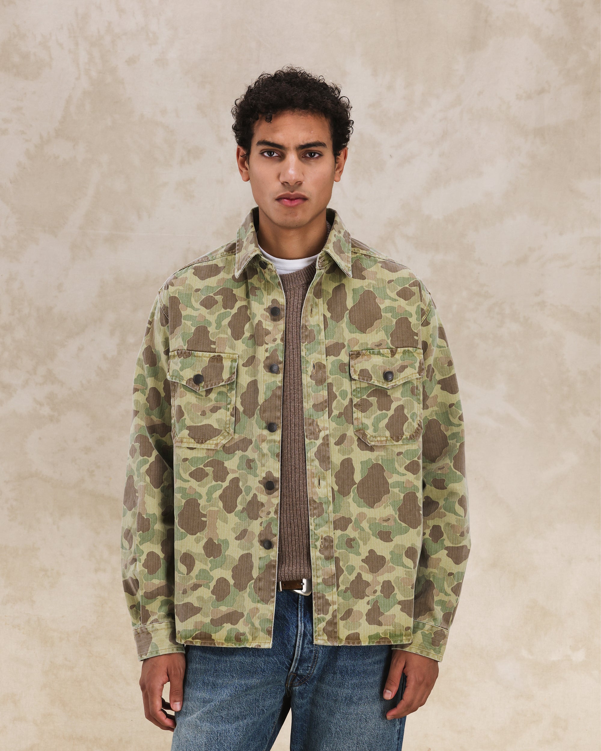 Kenny Overshirt Camouflage In Cotone