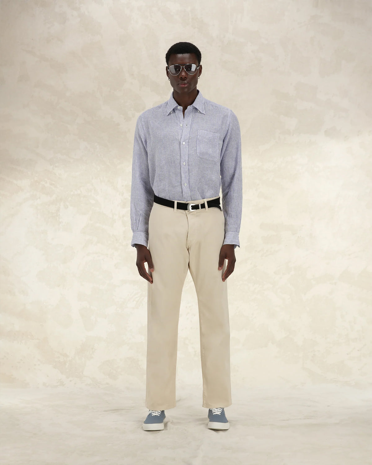 King Camicia In Lino Con Tasca