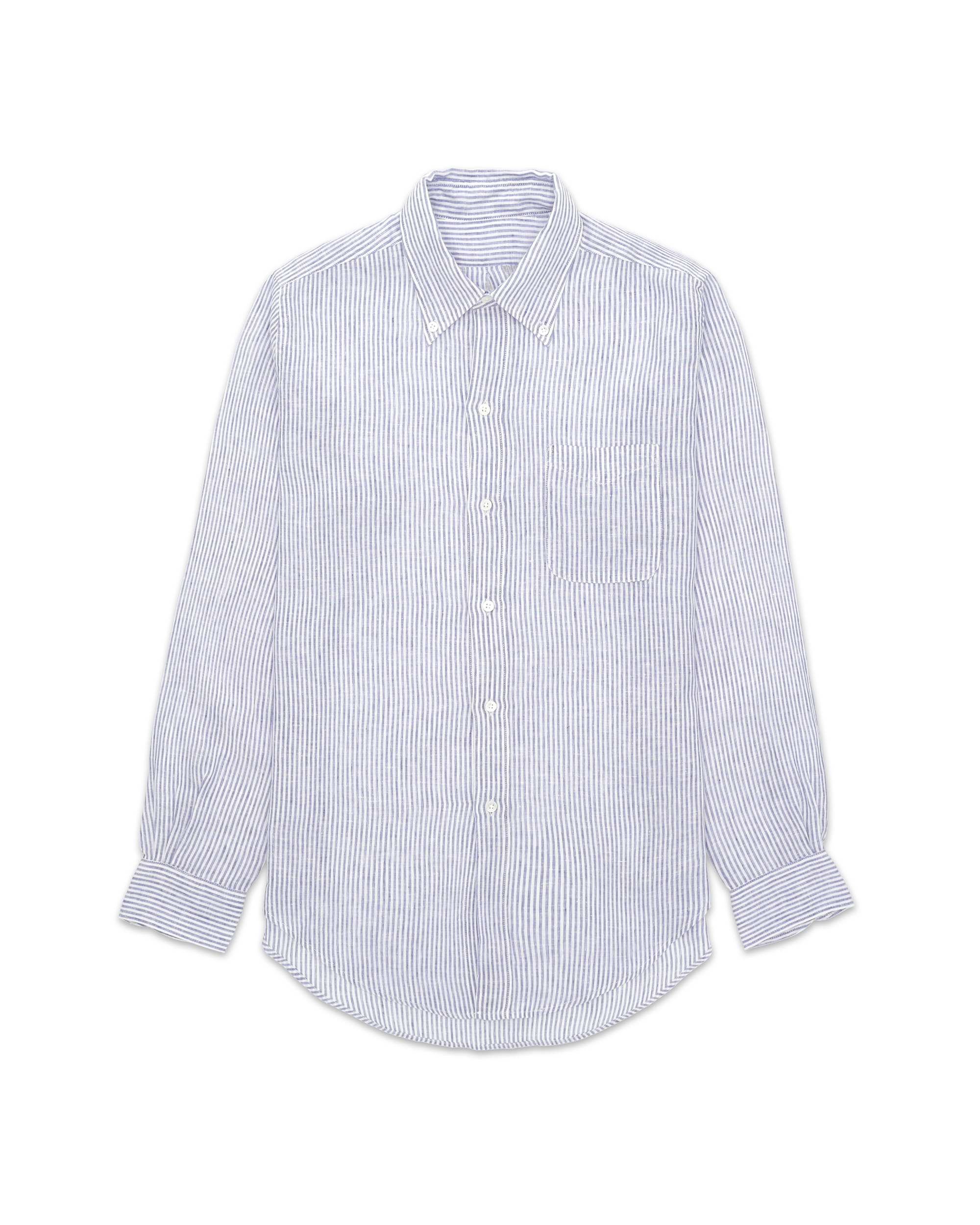 King Camicia In Lino Con Tasca