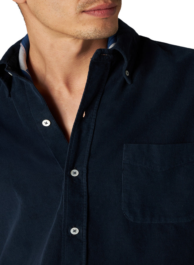 King Camicia In Velluto A Coste