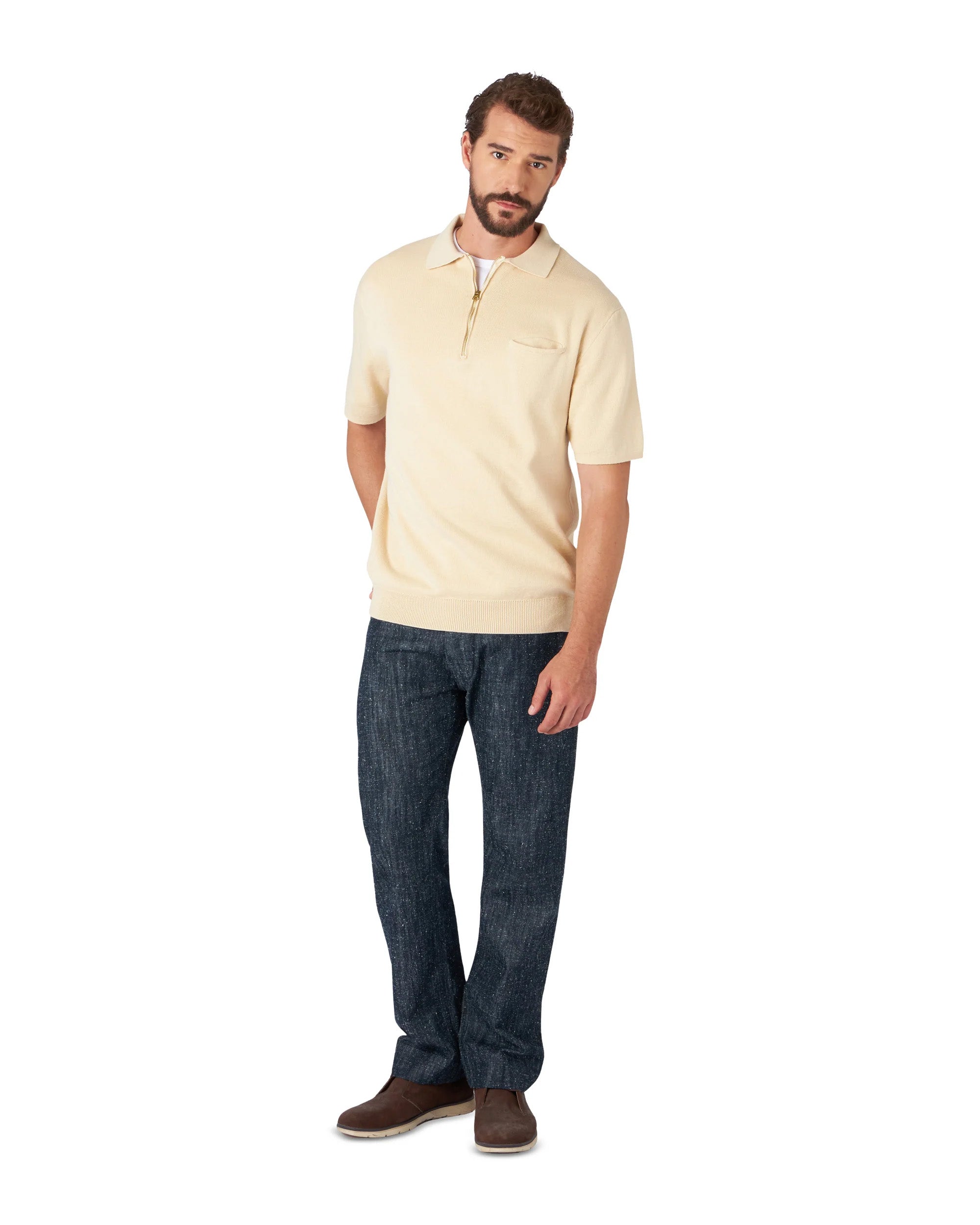 Laight Polo Manica Corta Zip 3/4