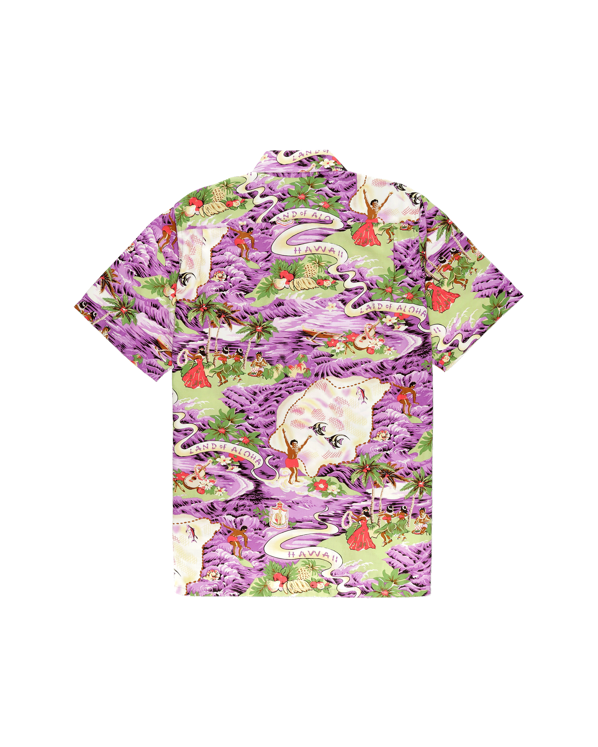 Landofaloha Camicia Con Stampa in Cotone a Maniche Corte