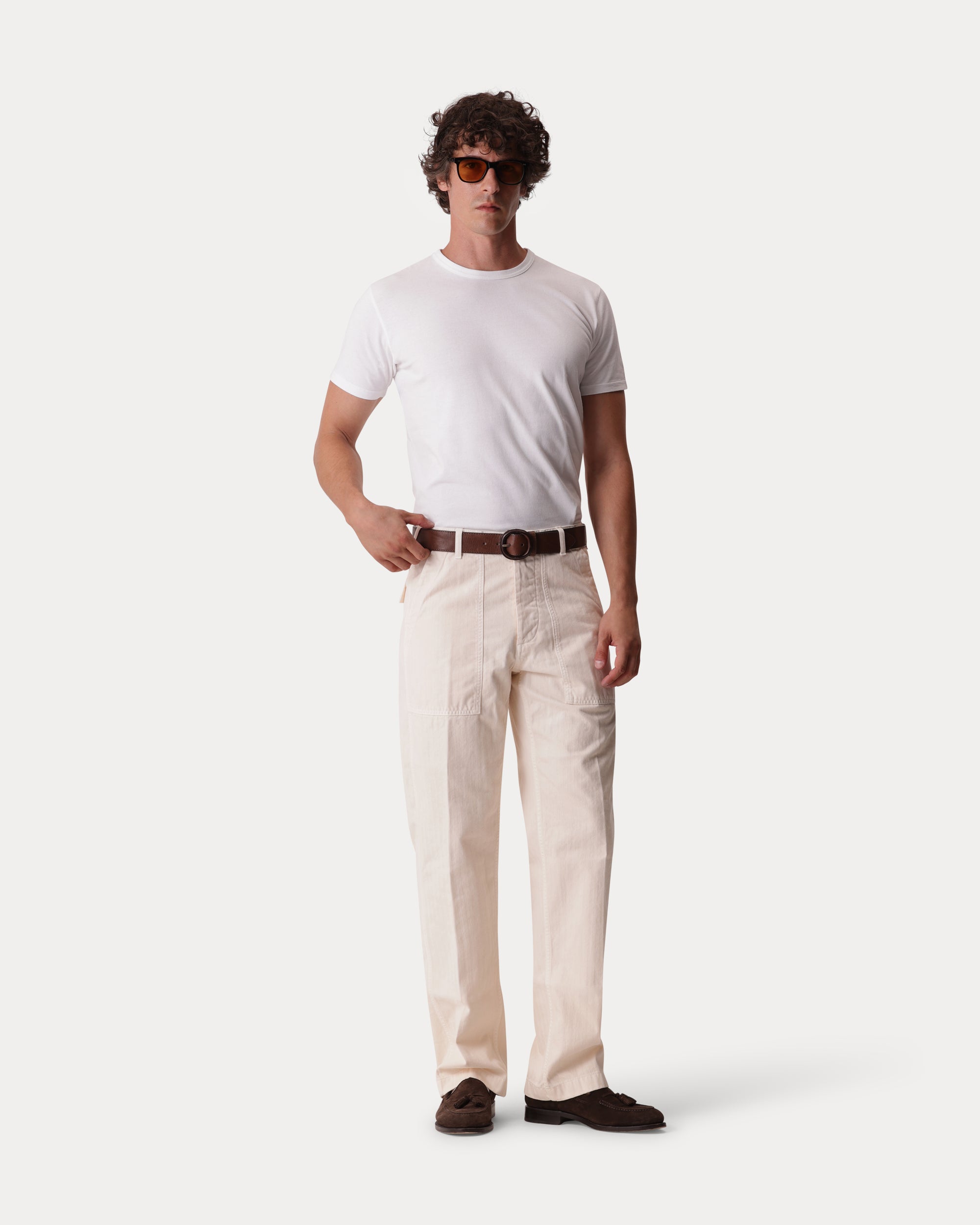 Laos Cotton Herringbone Fatigue Pants