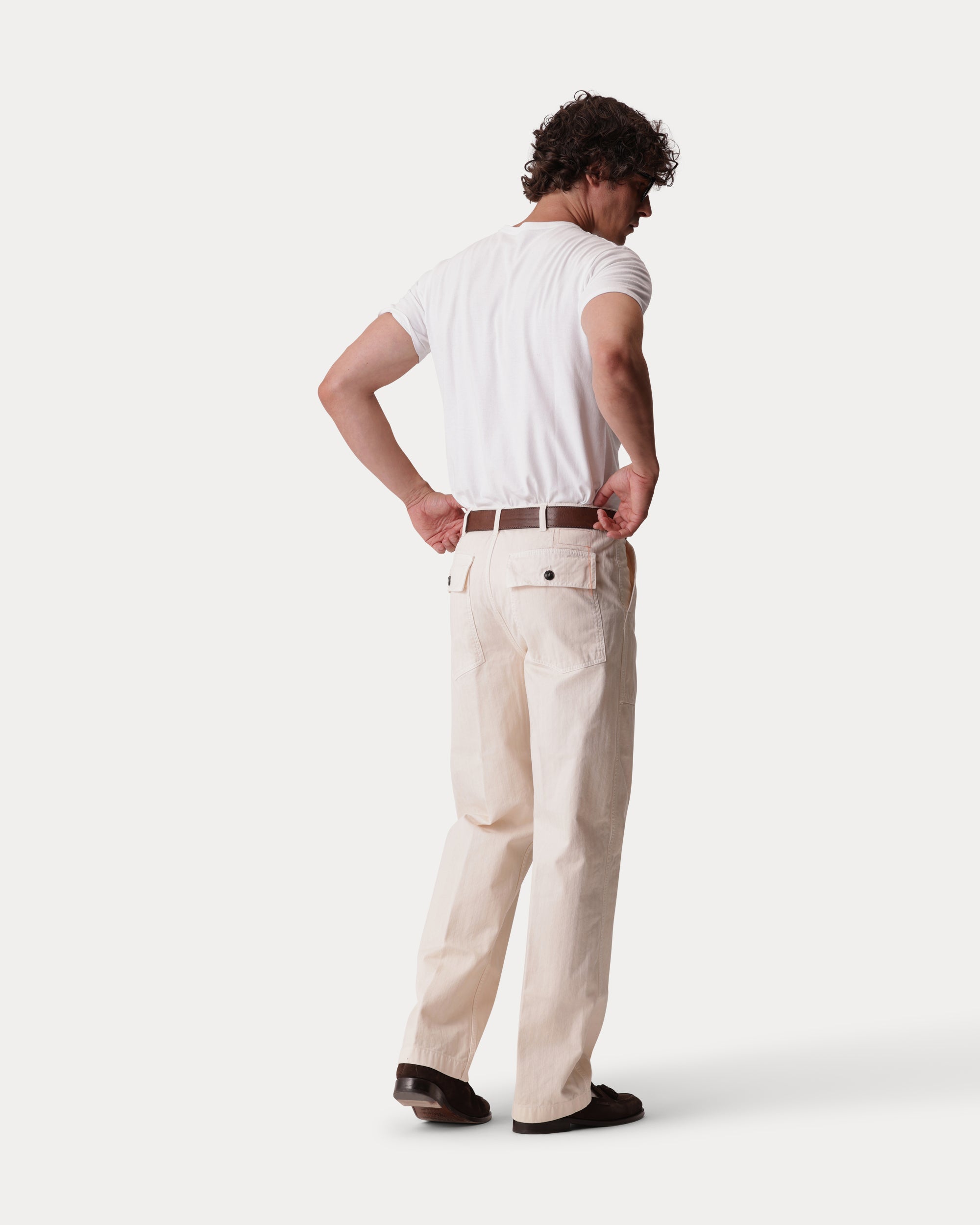 Laos Cotton Herringbone Fatigue Pants