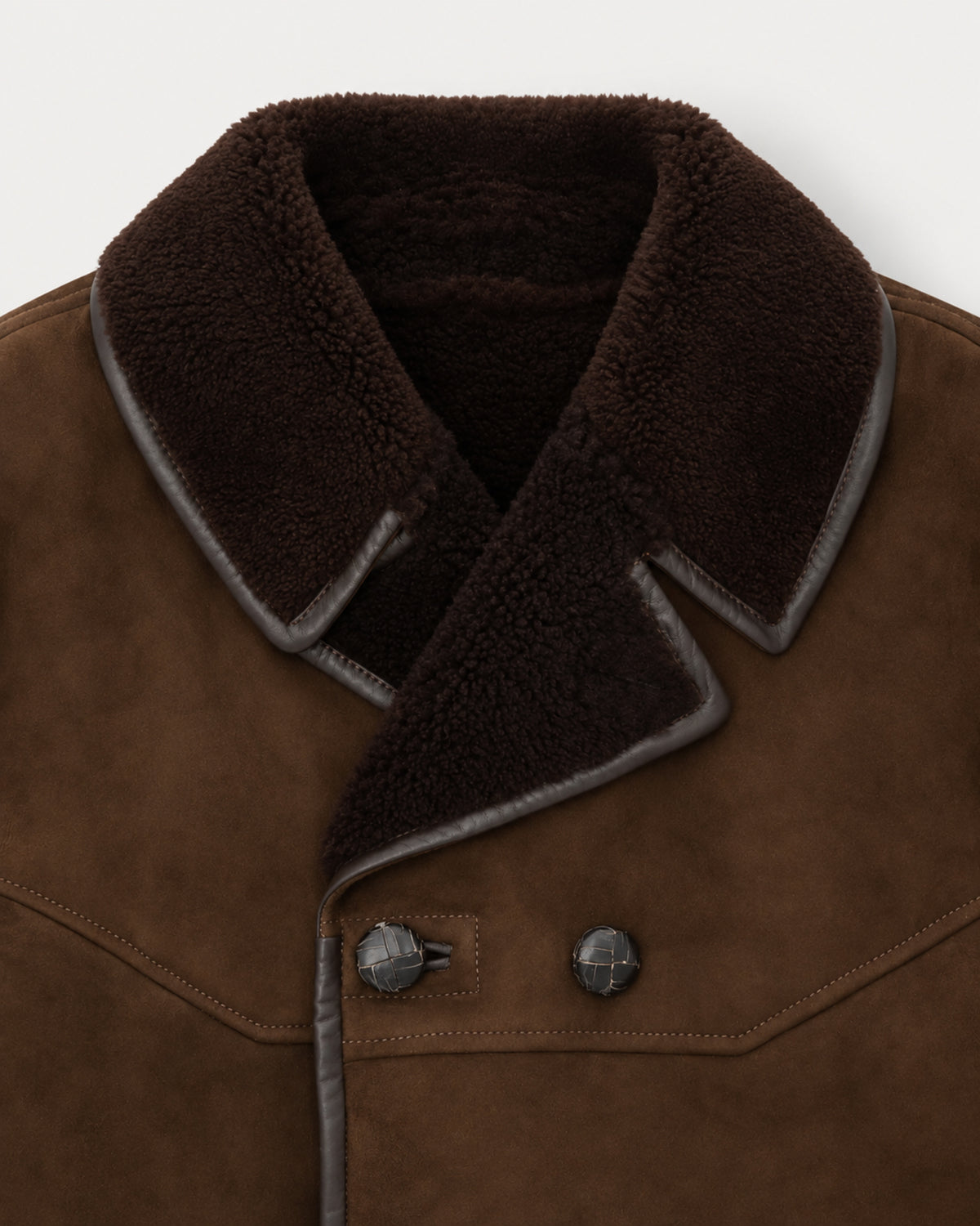 Lemans Double-Breasted Sheepskin Coat