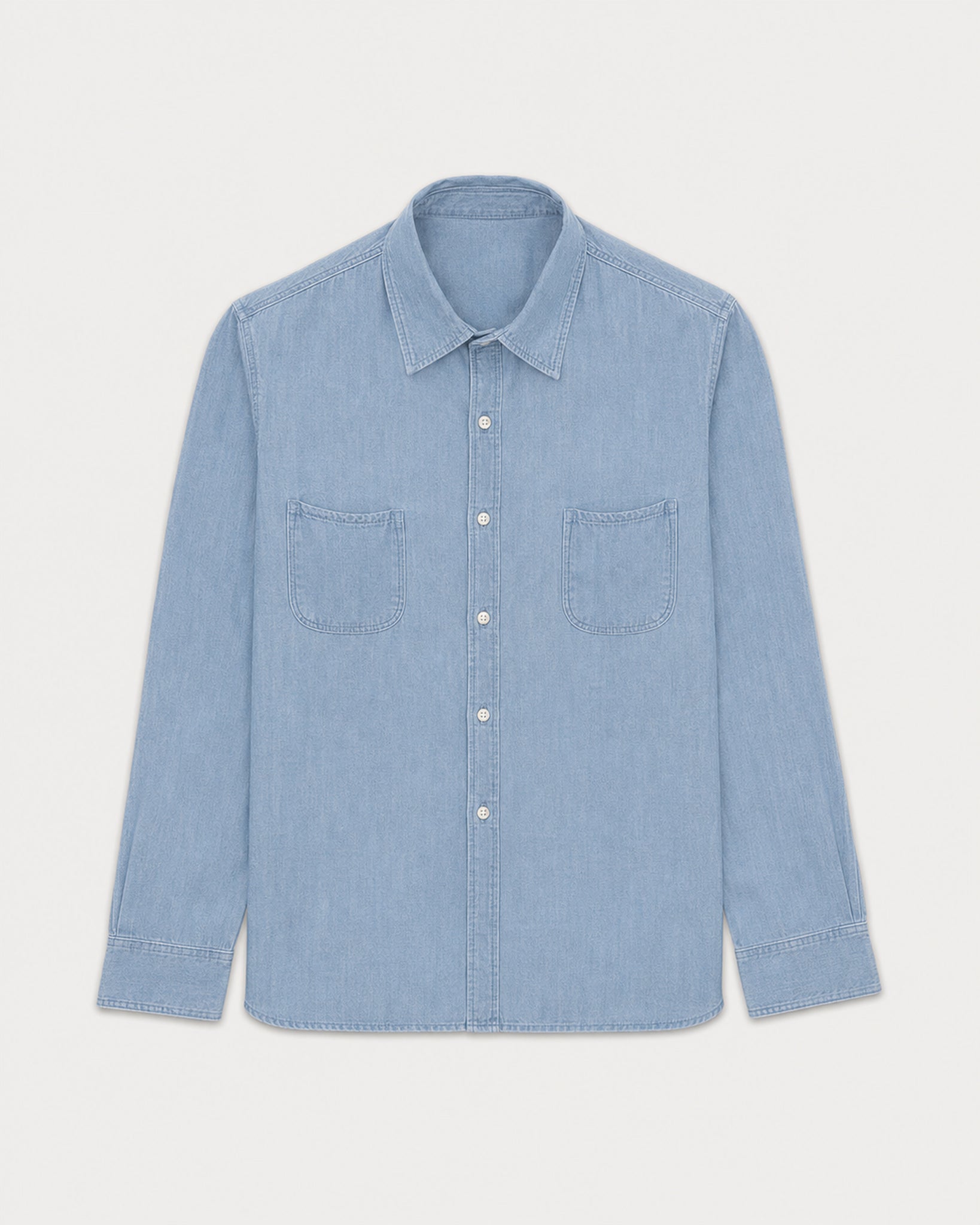 Liam Camicia In Chambray con Taschino Stondato