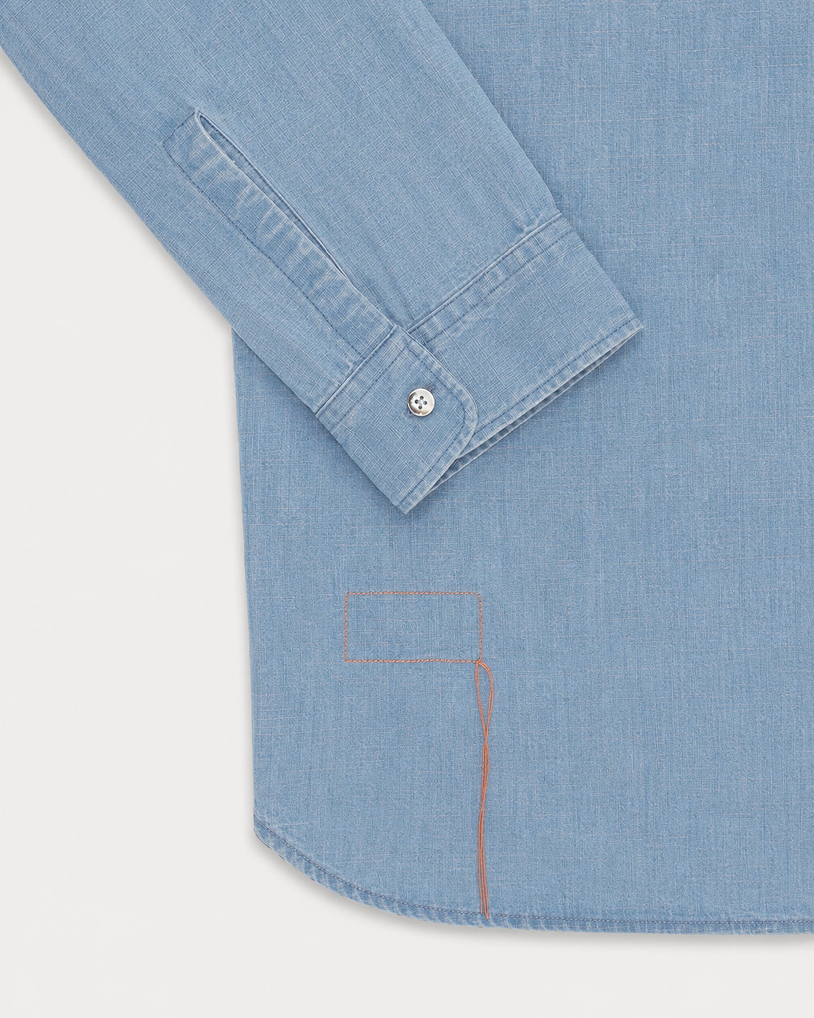 Liam Camicia In Chambray con Taschino Stondato
