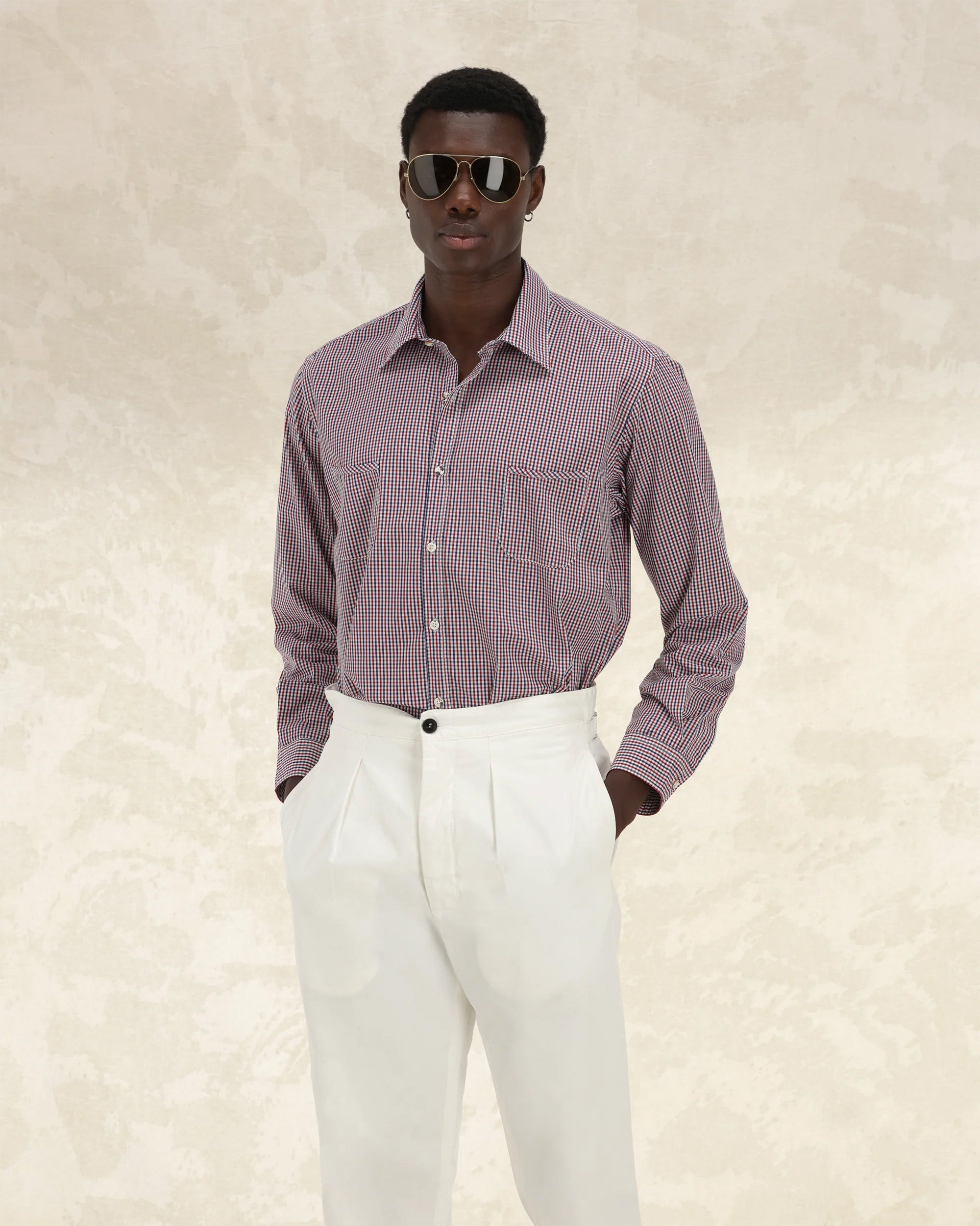 Liam Cotton Shirt With Rounded Pocket