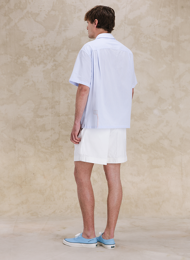 Bowling Camicia In Lino Manica Corta