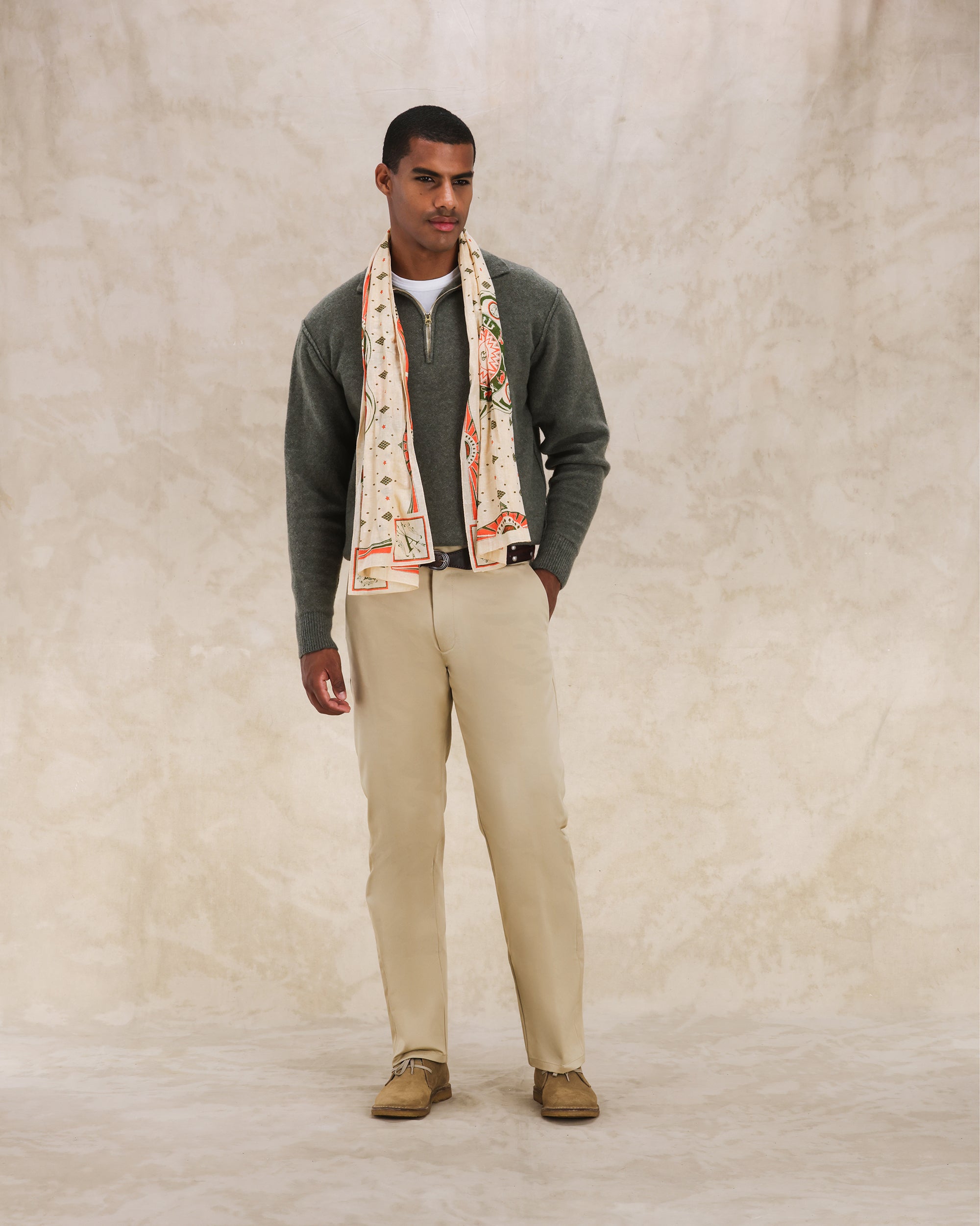 Maine Pantaloni Chino in Gabardine di Cotone Pesante