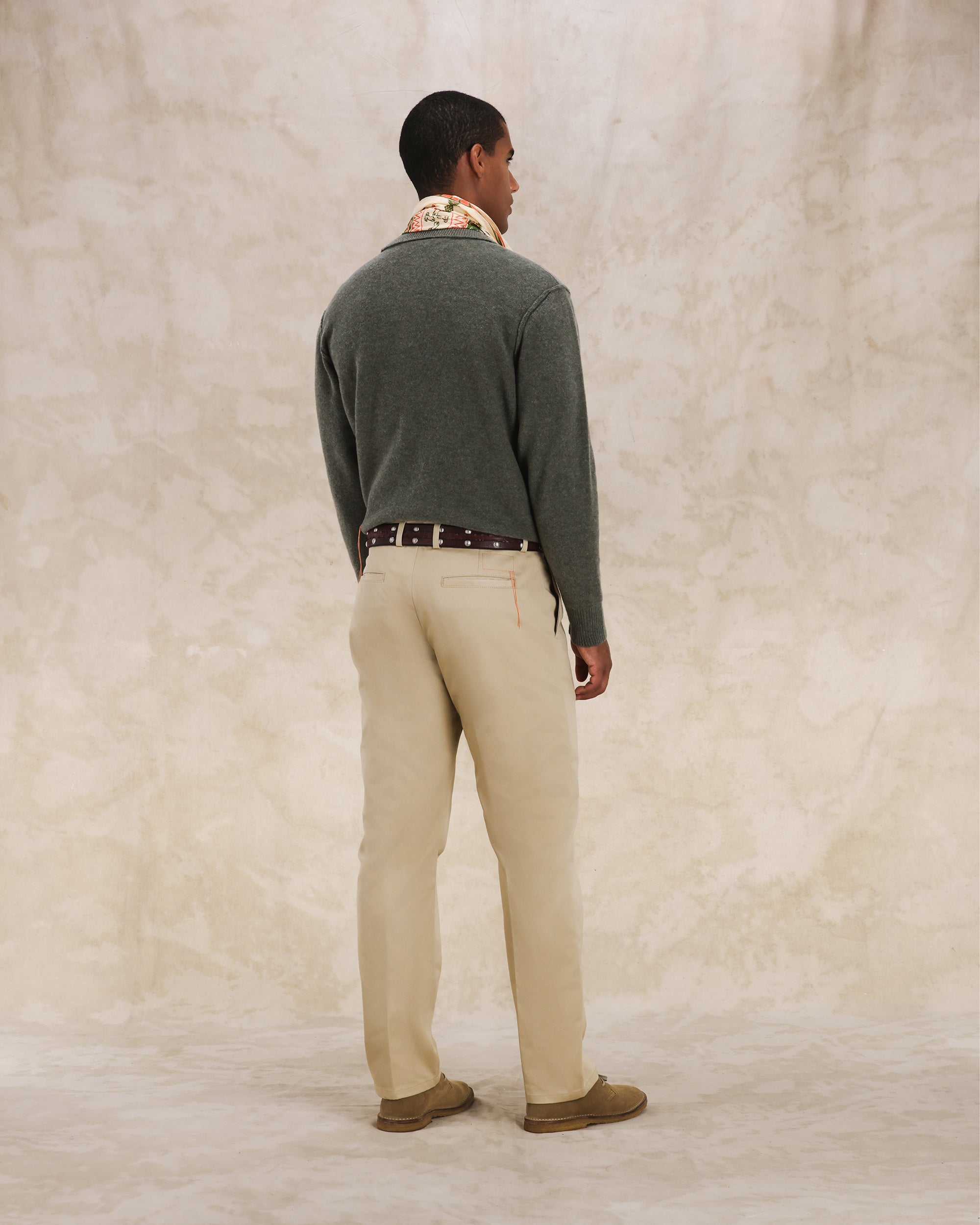 Maine Pantaloni Chino in Gabardine di Cotone Pesante