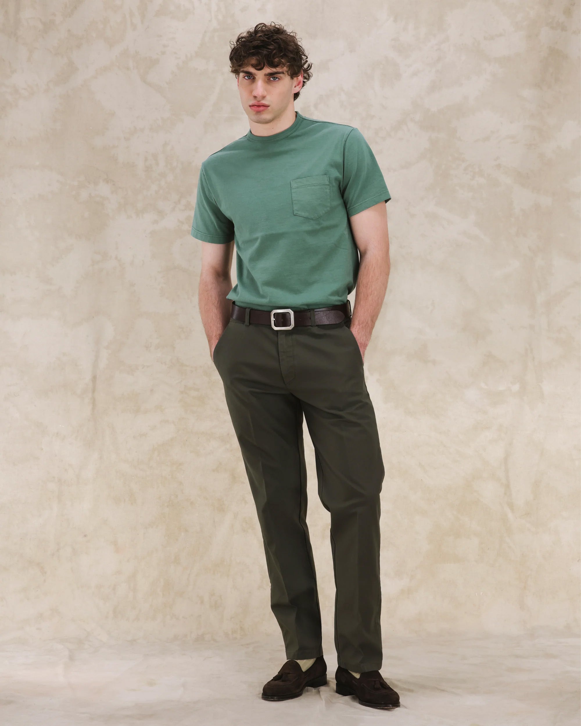 Maine Pantaloni In Canvas di Cotone Rovesciato