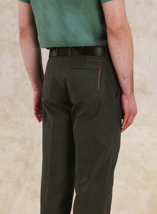 Maine33 Pantaloni In Canvas di Cotone Rovesciato