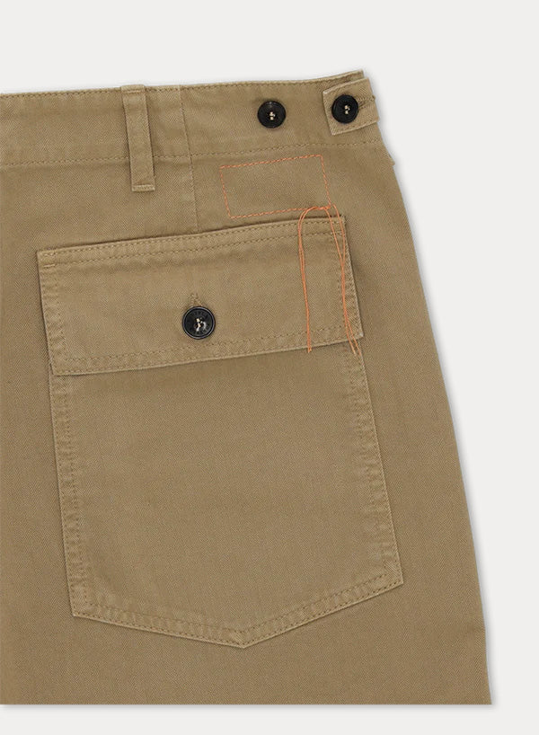 Newfatigue Pantaloni Fatigue In Herringbone di Cotone