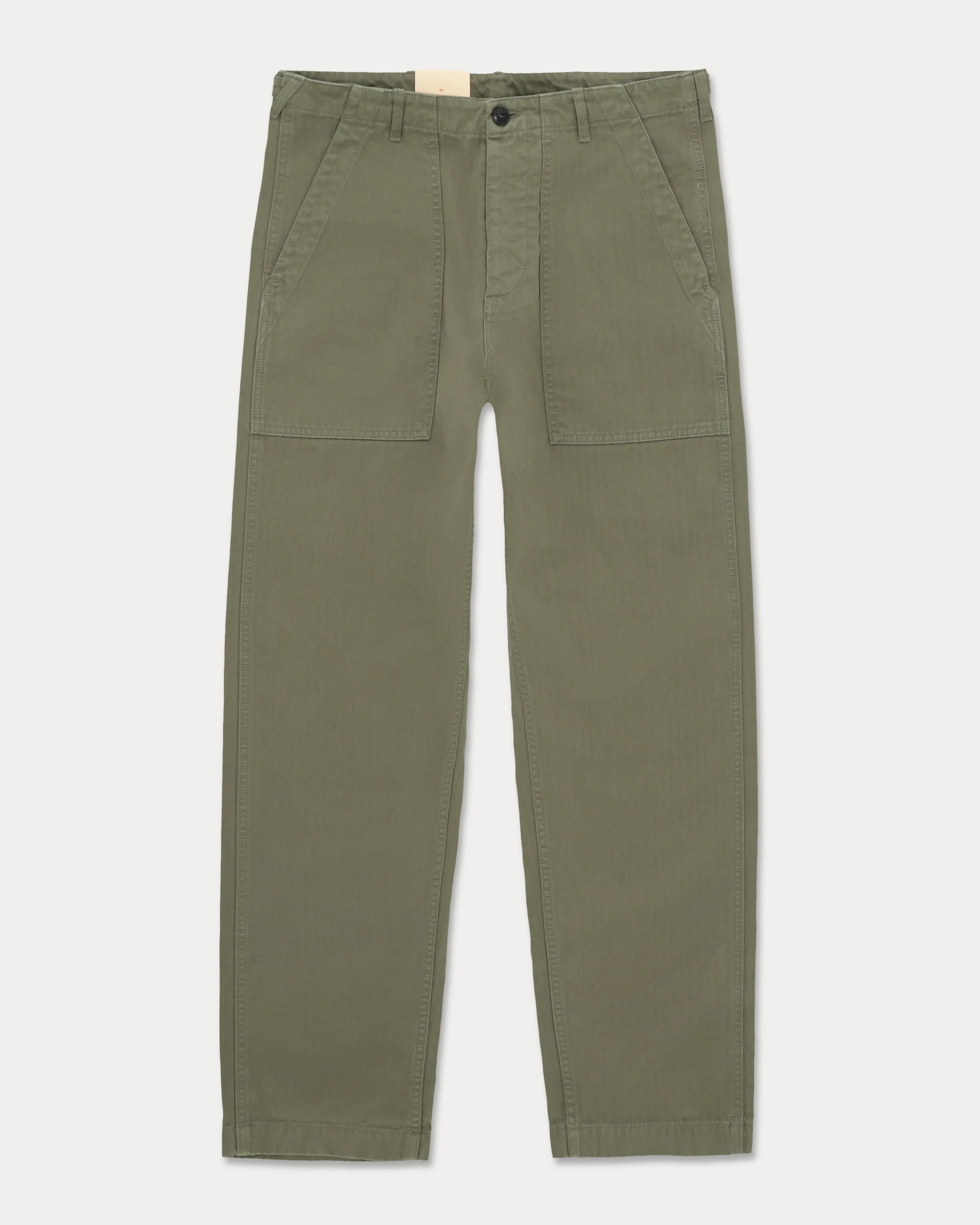 Newfatigue Pantaloni Fatigue In Herringbone di Cotone