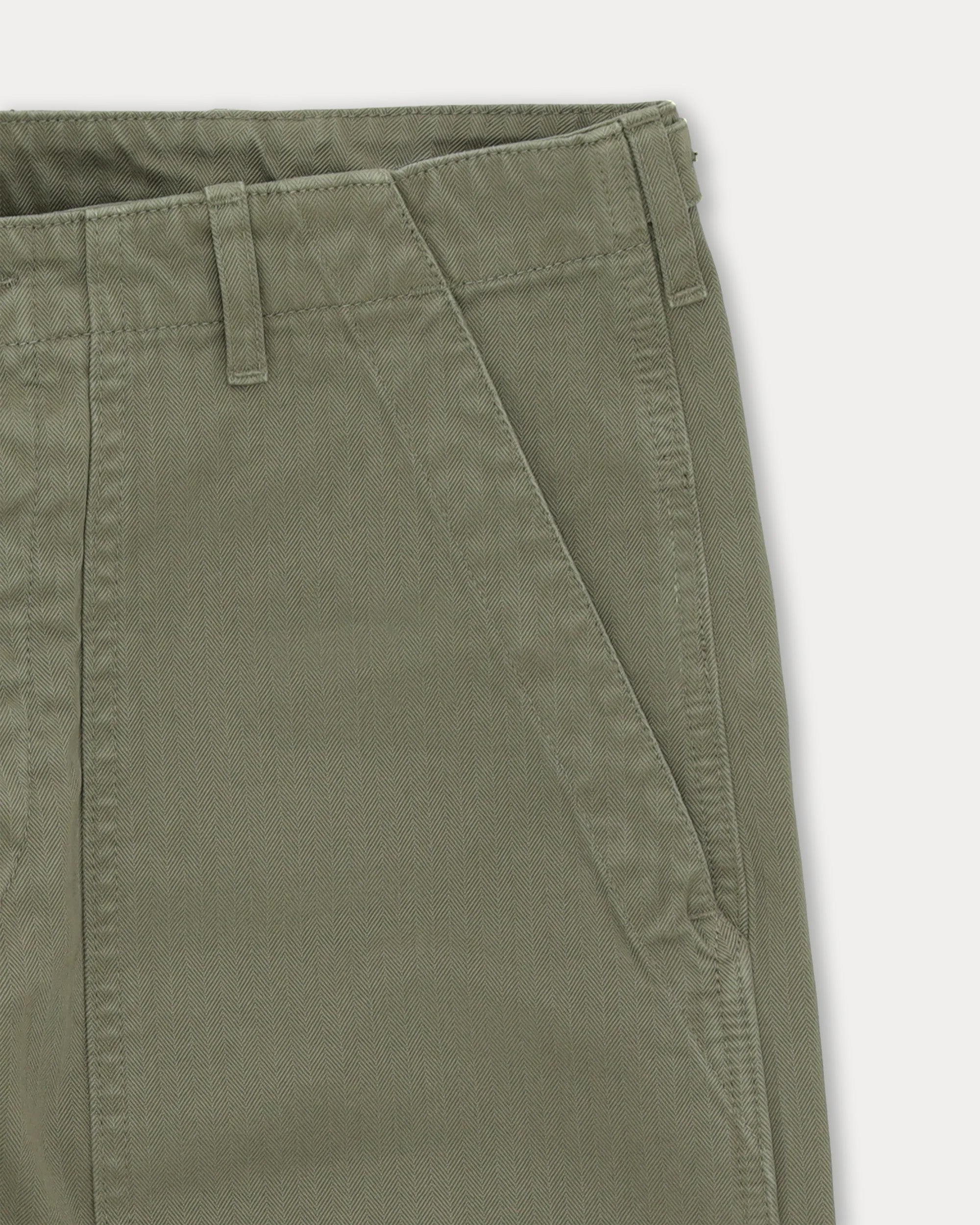 Newfatigue Pantaloni Fatigue In Herringbone di Cotone