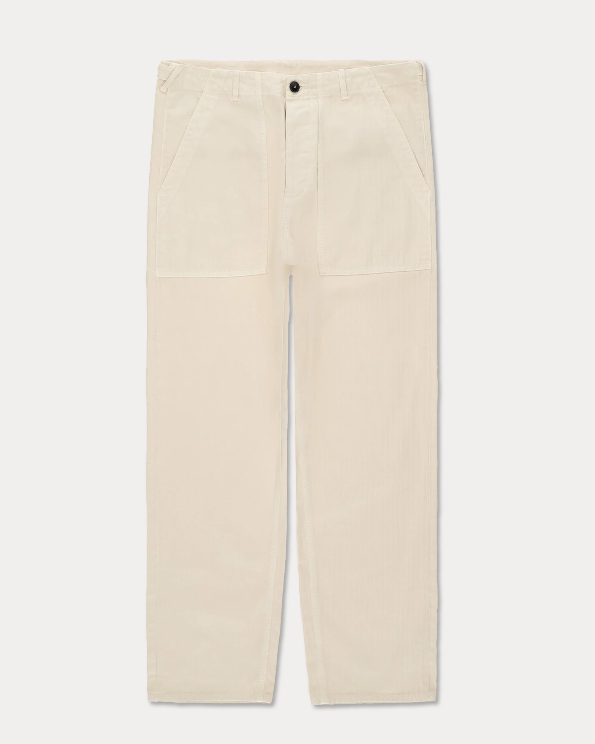 Newfatigue Pantaloni Fatigue In Herringbone di Cotone