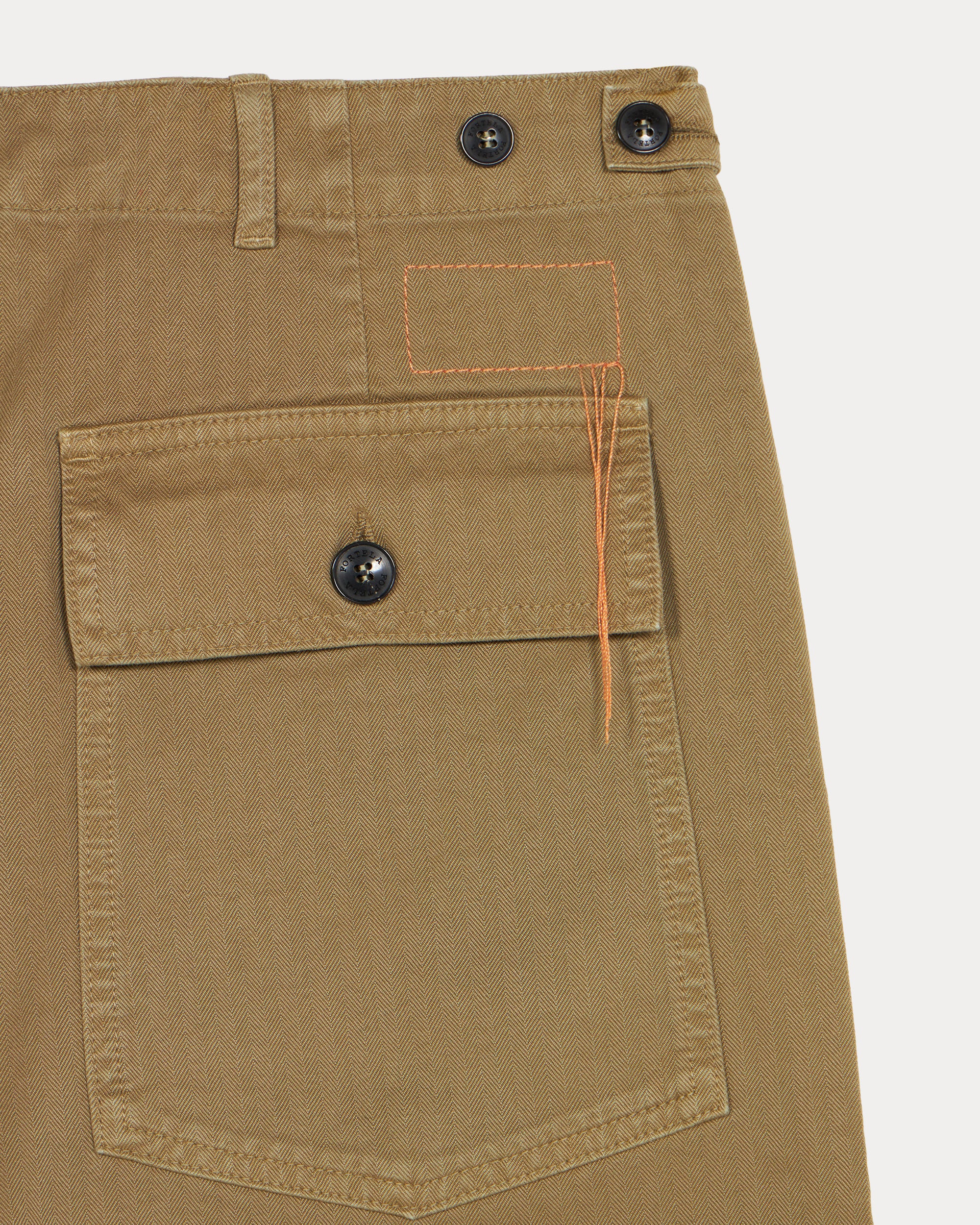 Newfatigue Pantaloni Fatigue In Herringbone di Cotone