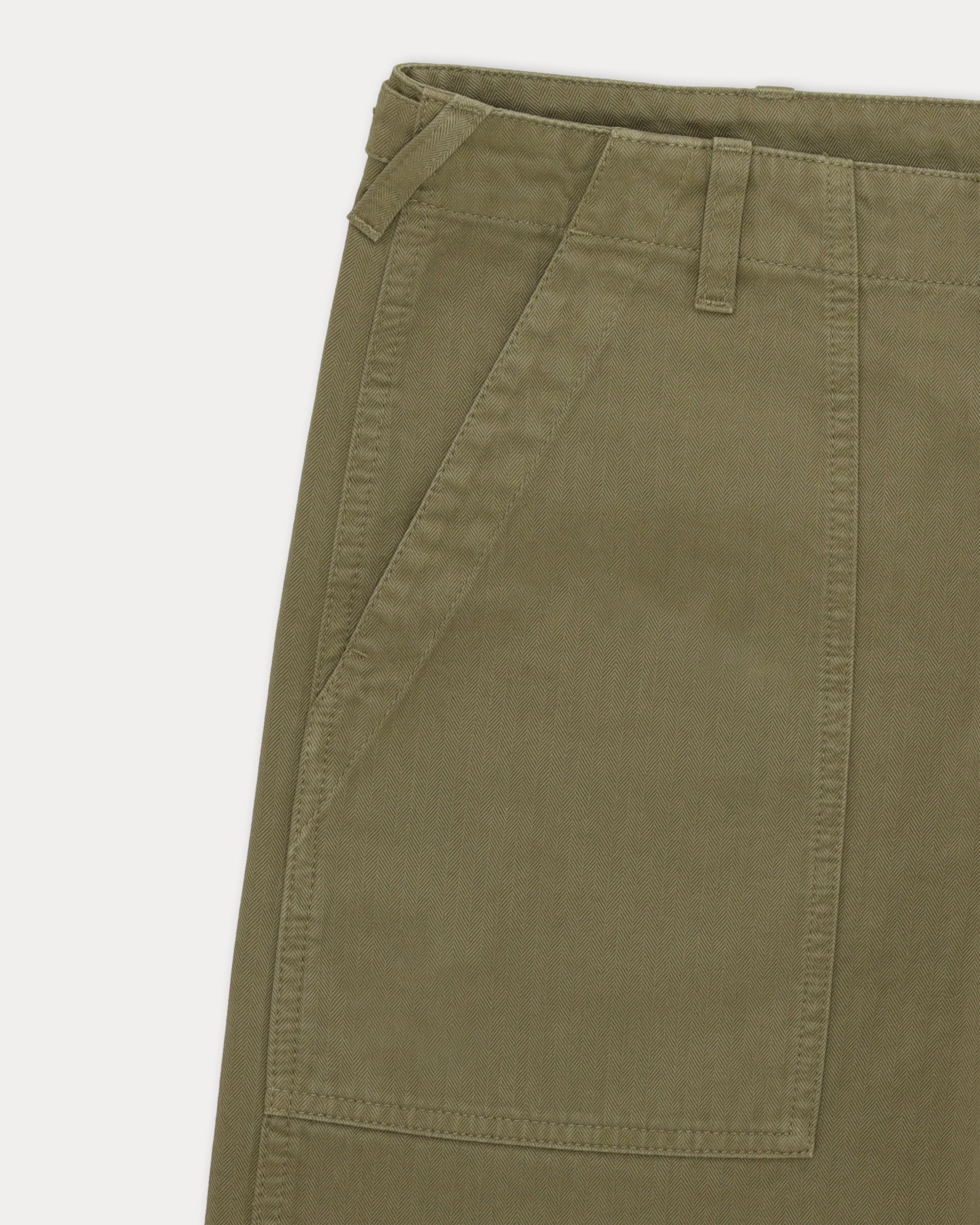 Newfatigue Pantaloni Fatigue In Herringbone di Cotone