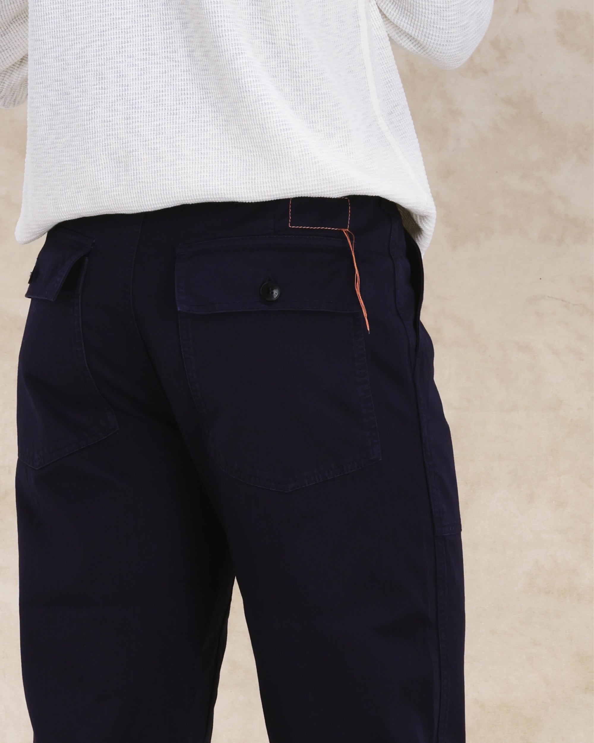 Newfatigue Pantaloni Fatigue In Herringbone di Cotone