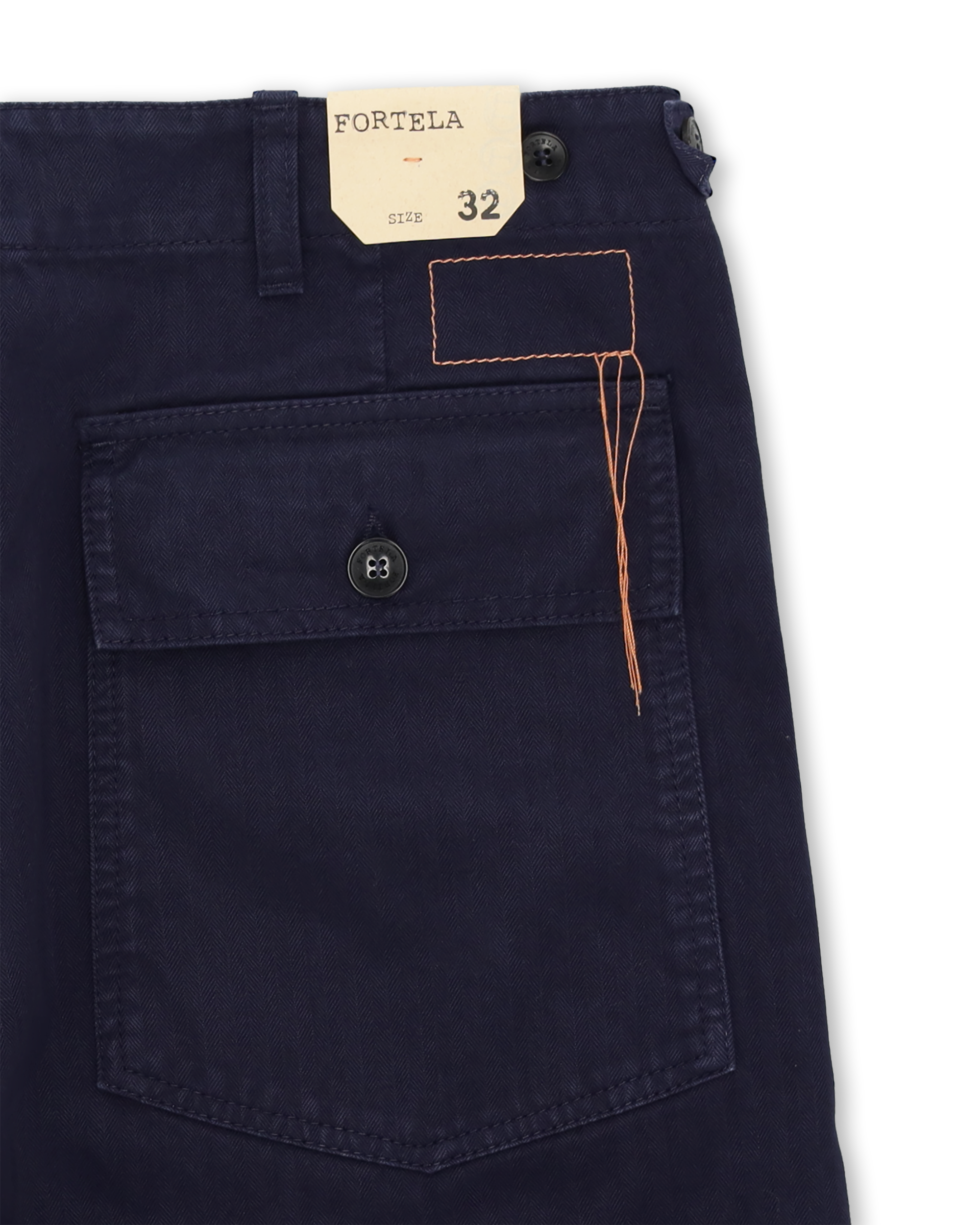 Newfatigue Pantaloni Fatigue In Herringbone di Cotone