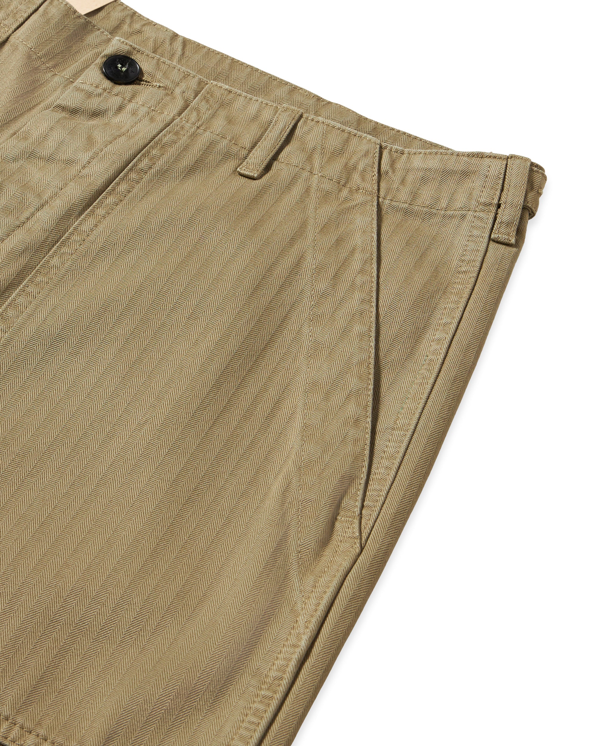 Newfatigue Pantaloni Fatigue In Herringbone di Cotone