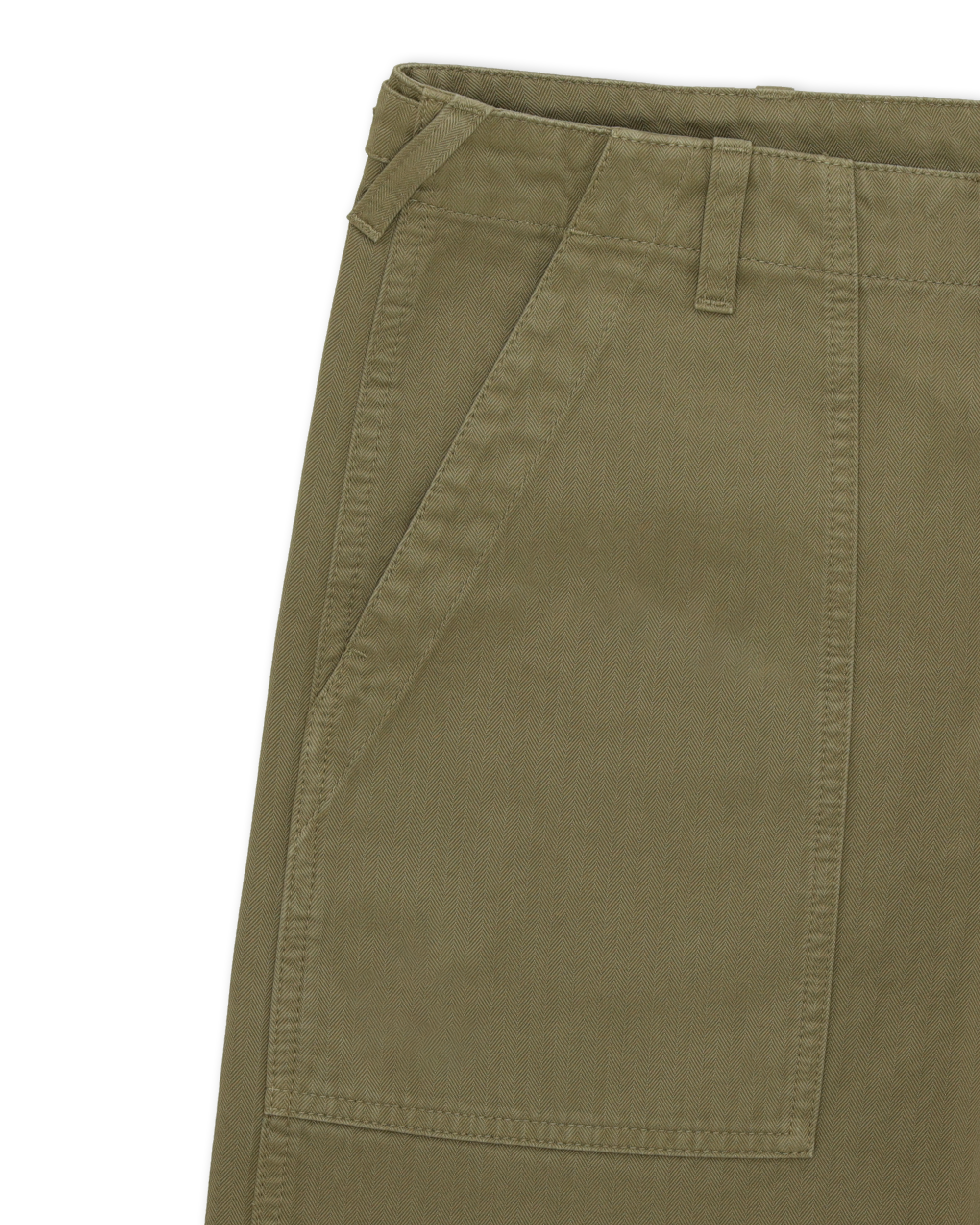 Newfatigue Pantaloni Fatigue In Herringbone di Cotone