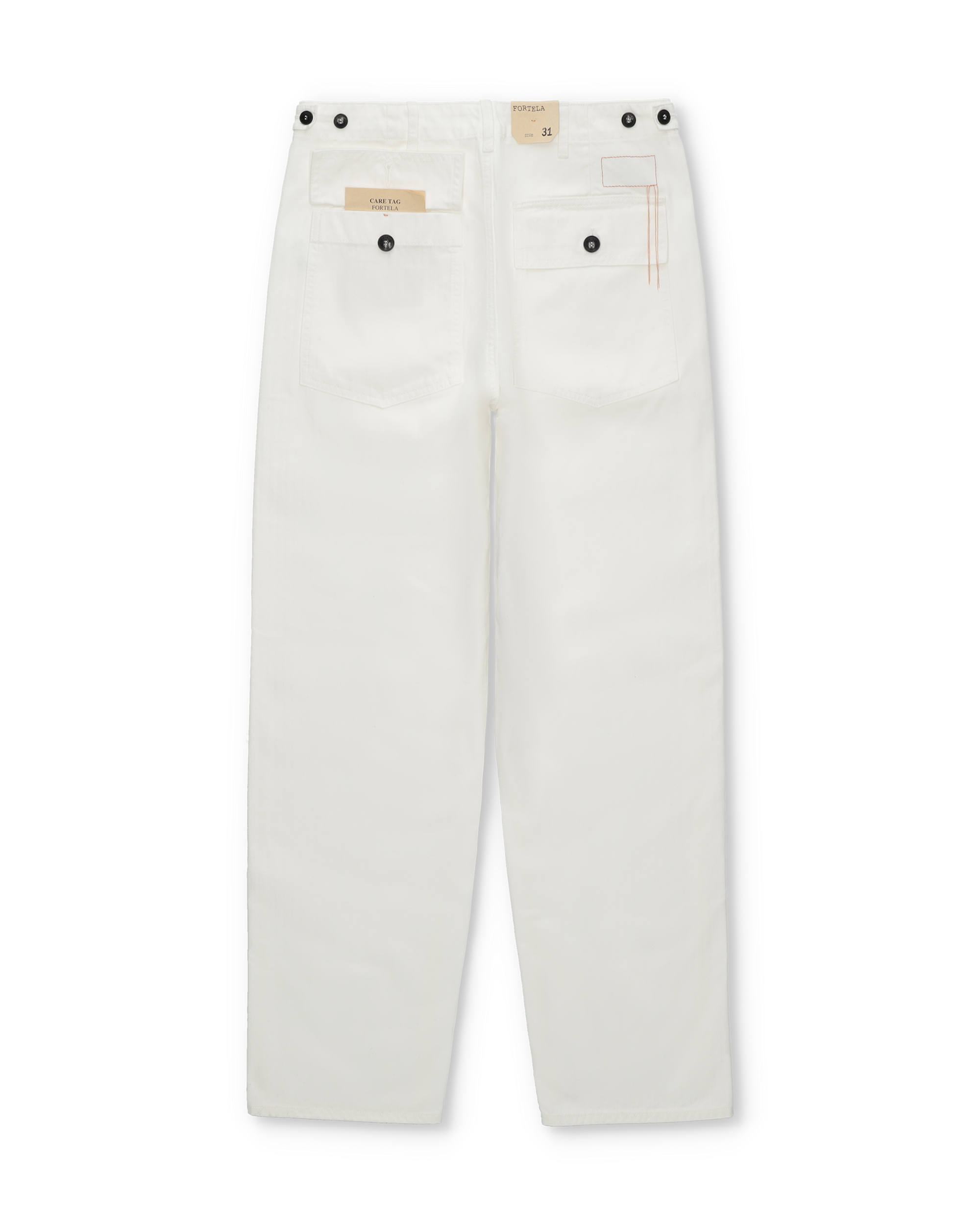 Newfatigue Pantaloni Fatigue In Herringbone di Cotone