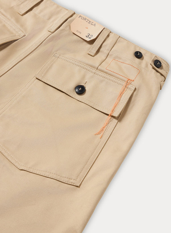 Newfatigue Pantaloni Fatigue In Gabardine di Cotone Pesante