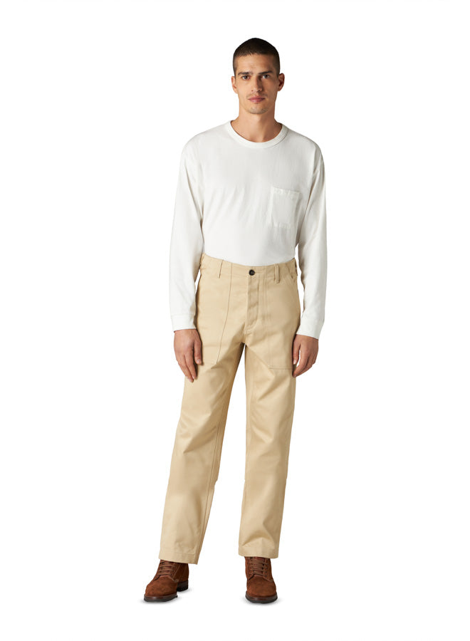 Newfatigue Pantaloni Fatigue In Gabardine di Cotone Pesante