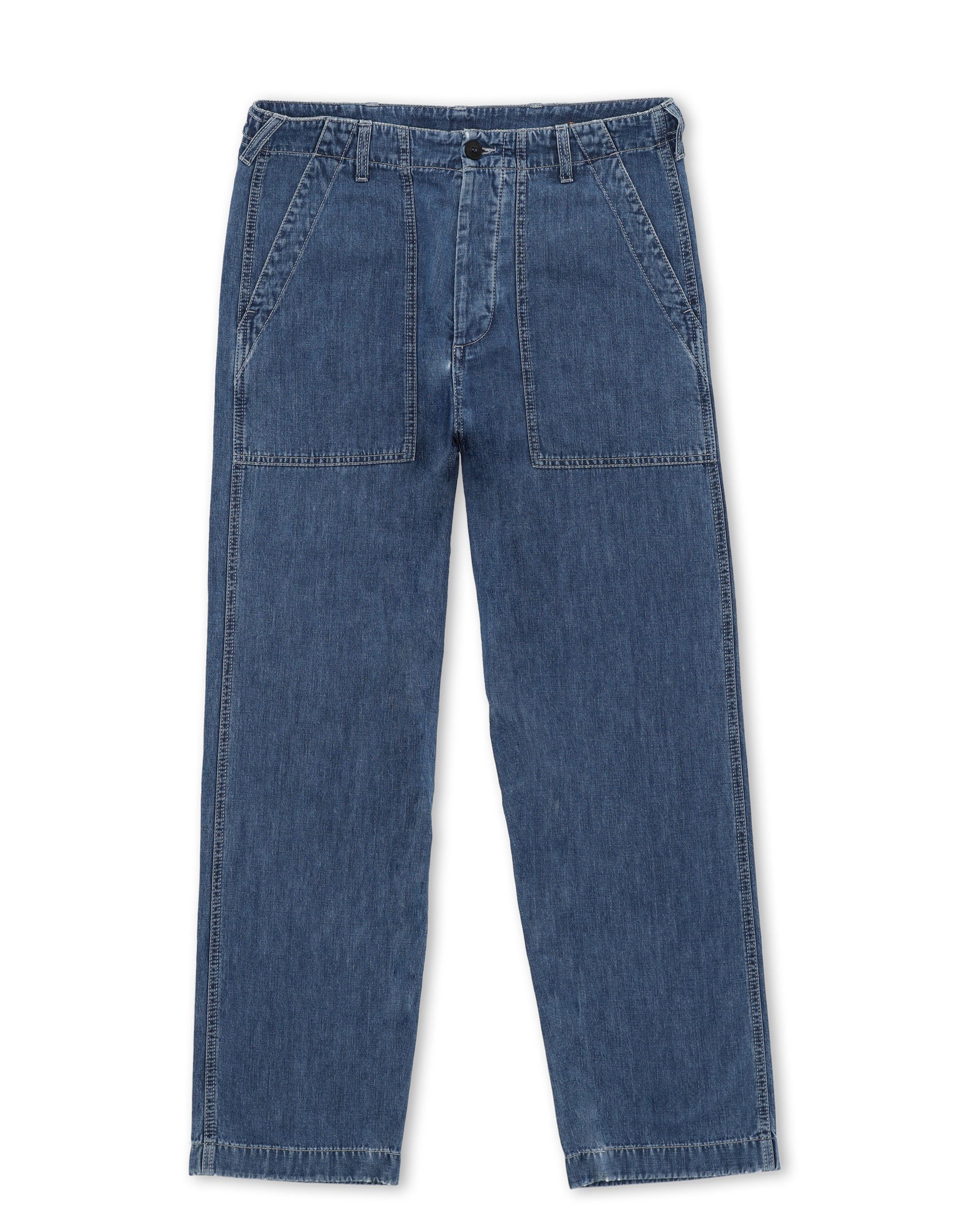 Newfatigue Pantaloni in Denim Stone Wash