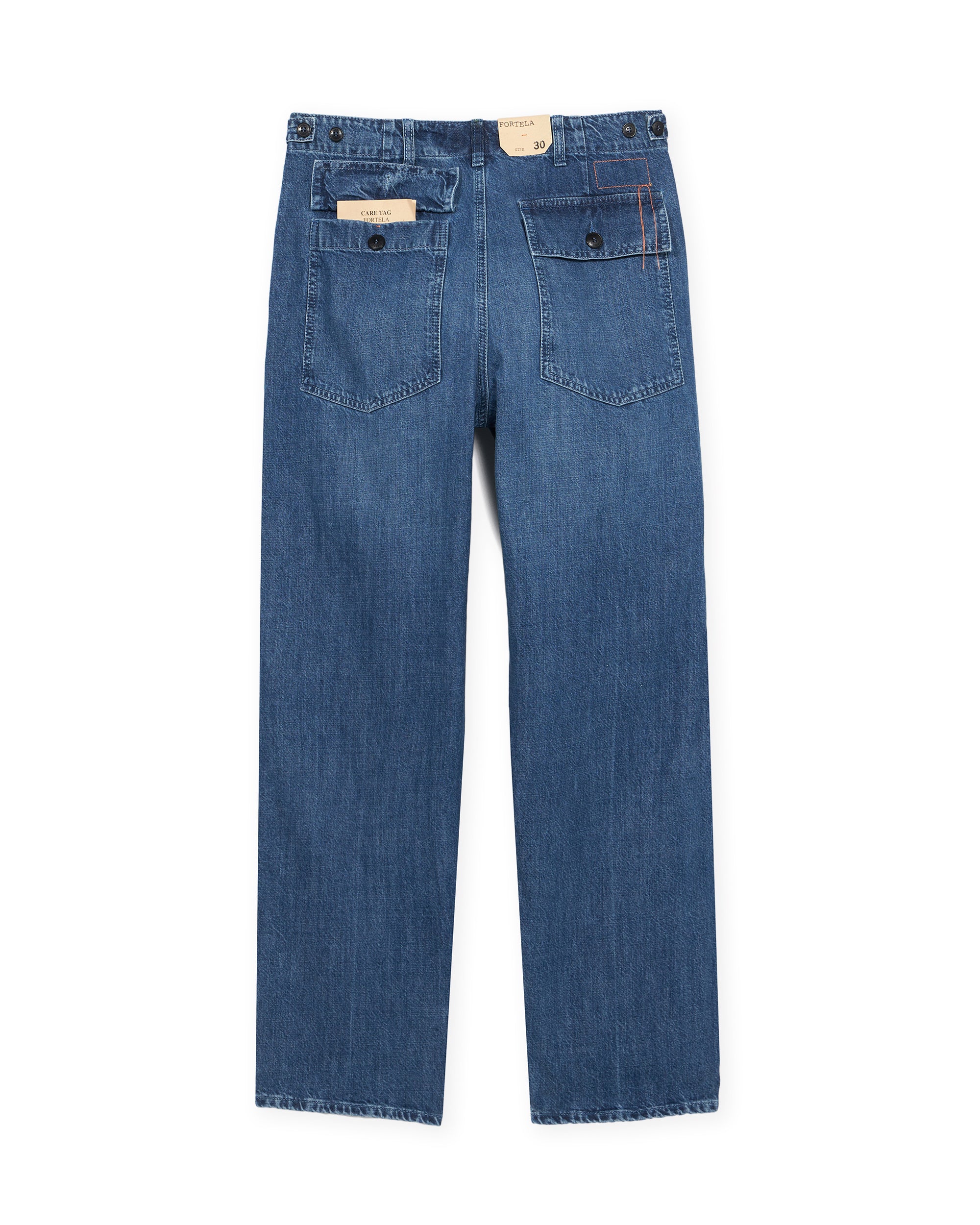 Newfatigue Pantaloni in Denim Stone Wash