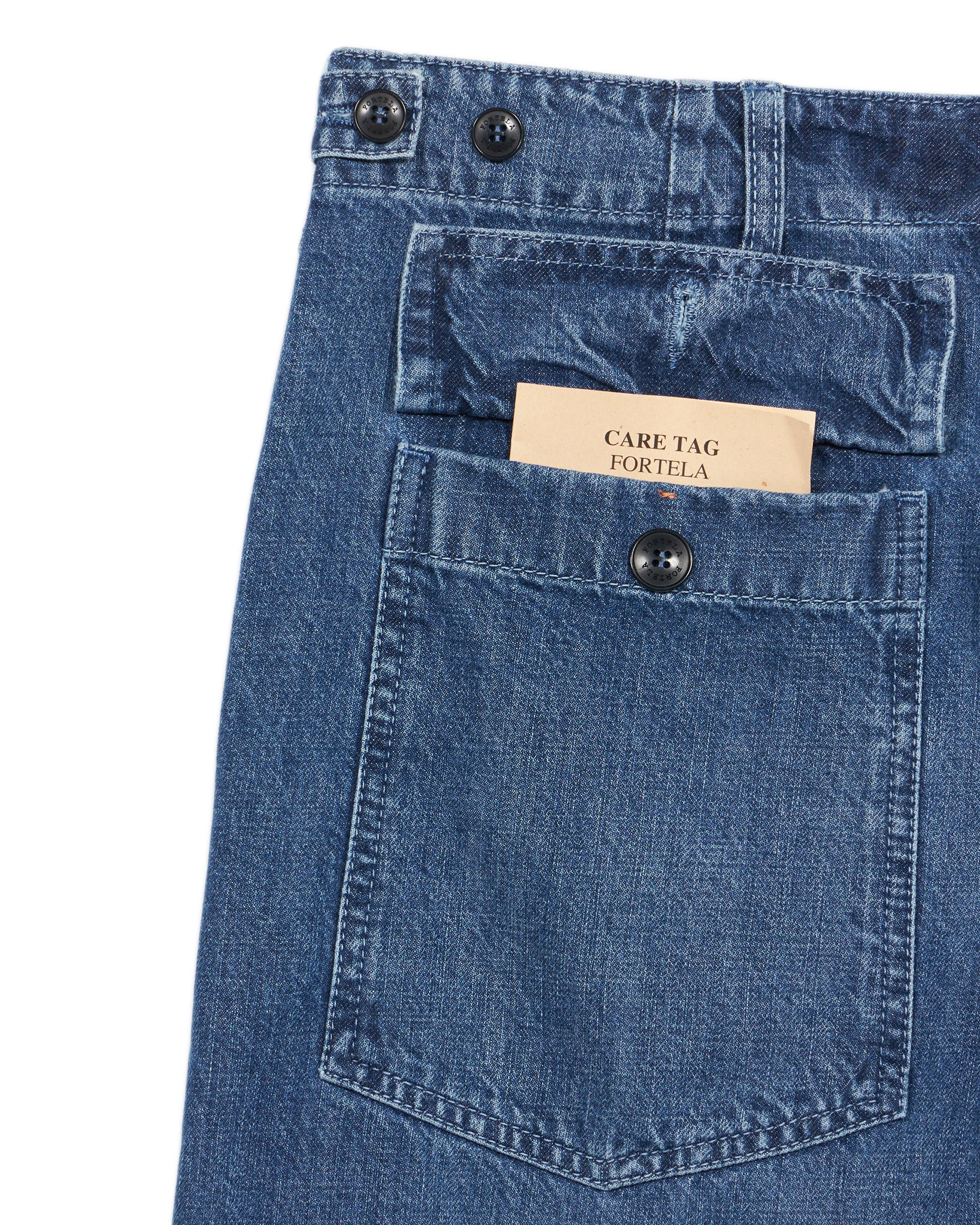 Newfatigue Pantaloni in Denim Stone Wash