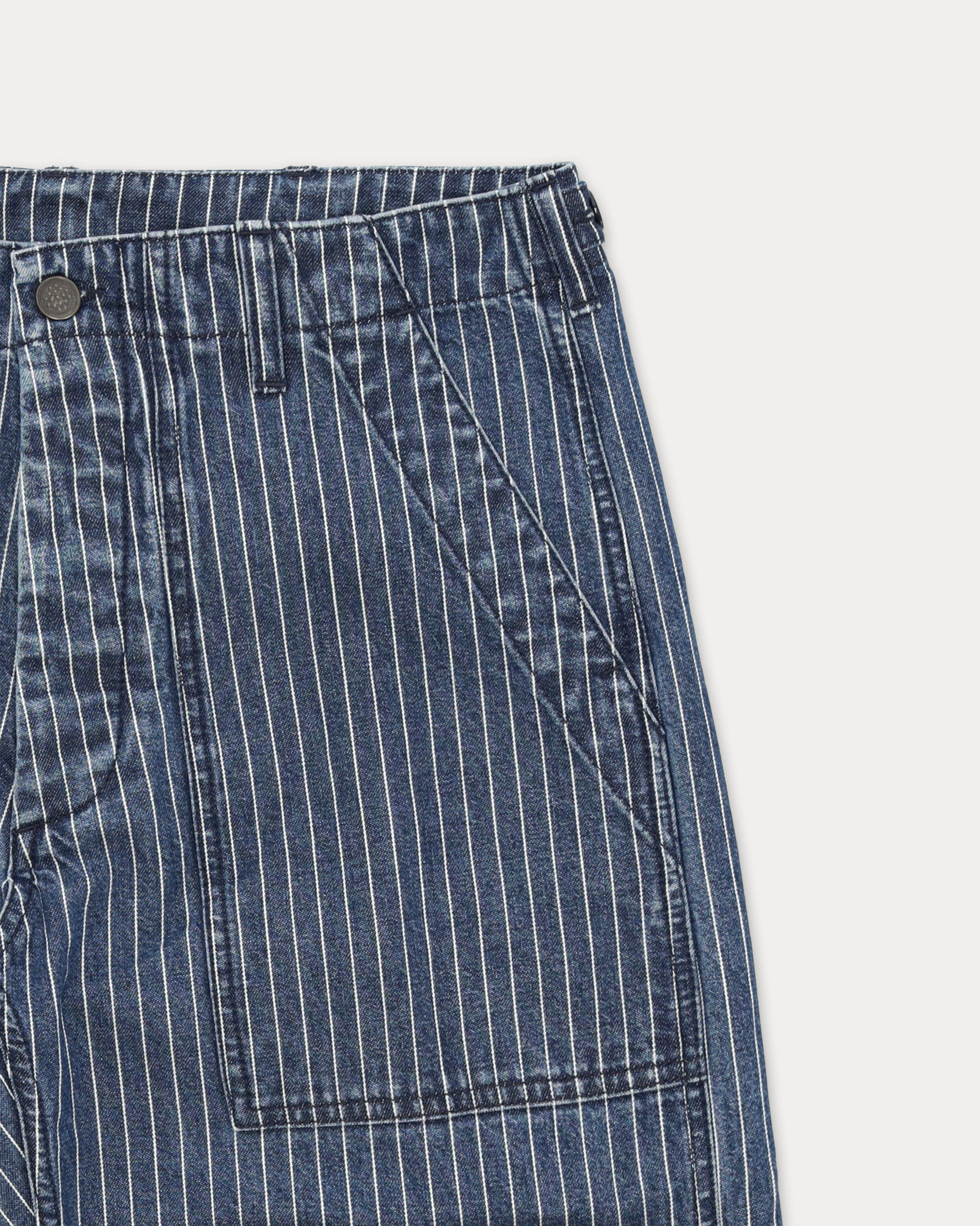 Newfatigue Pantaloni Fatigue In Denim Gessato