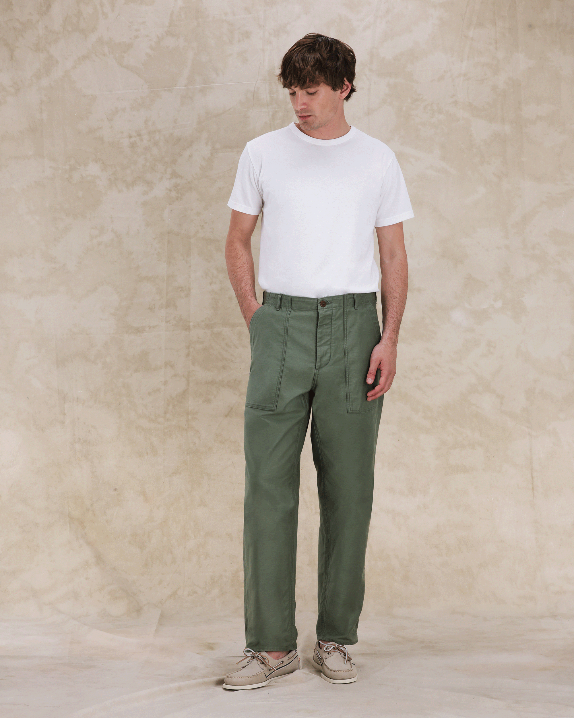 Newfatigue Pantaloni Fatigue in Cotone Satin