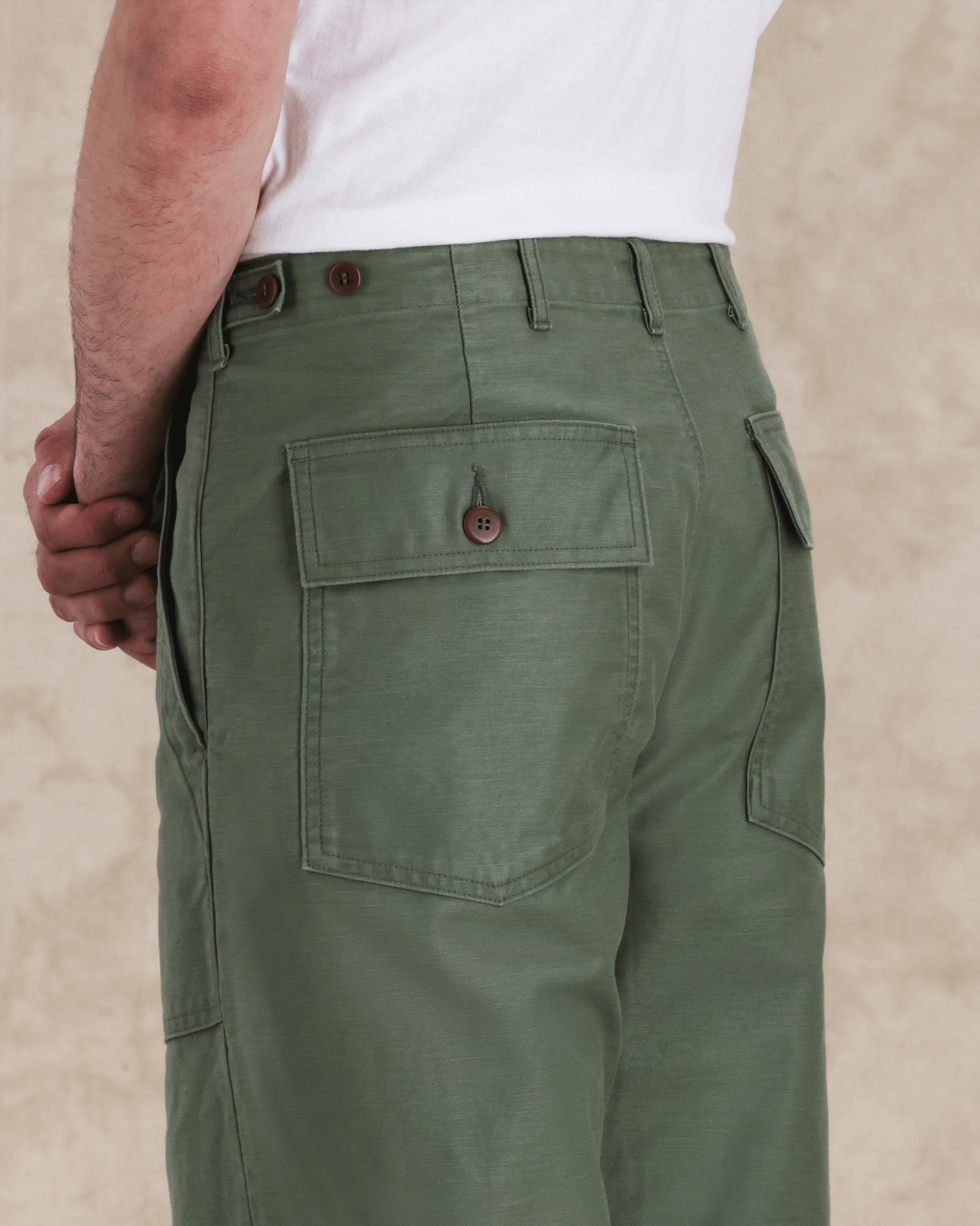 Newfatigue Pantaloni Fatigue in Cotone Satin