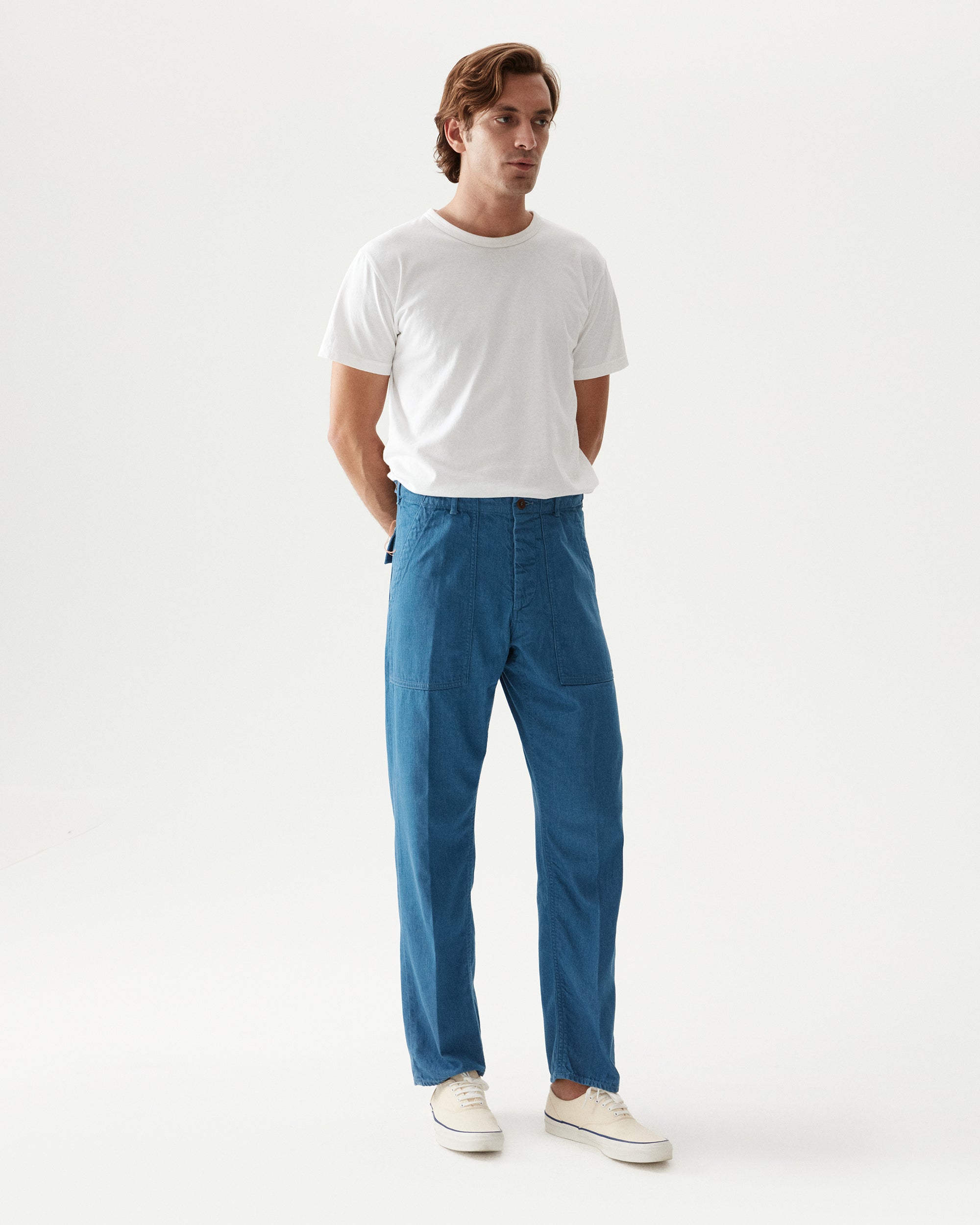 Newfatigue Pantaloni Fatigue Japan Denim Custom Wash