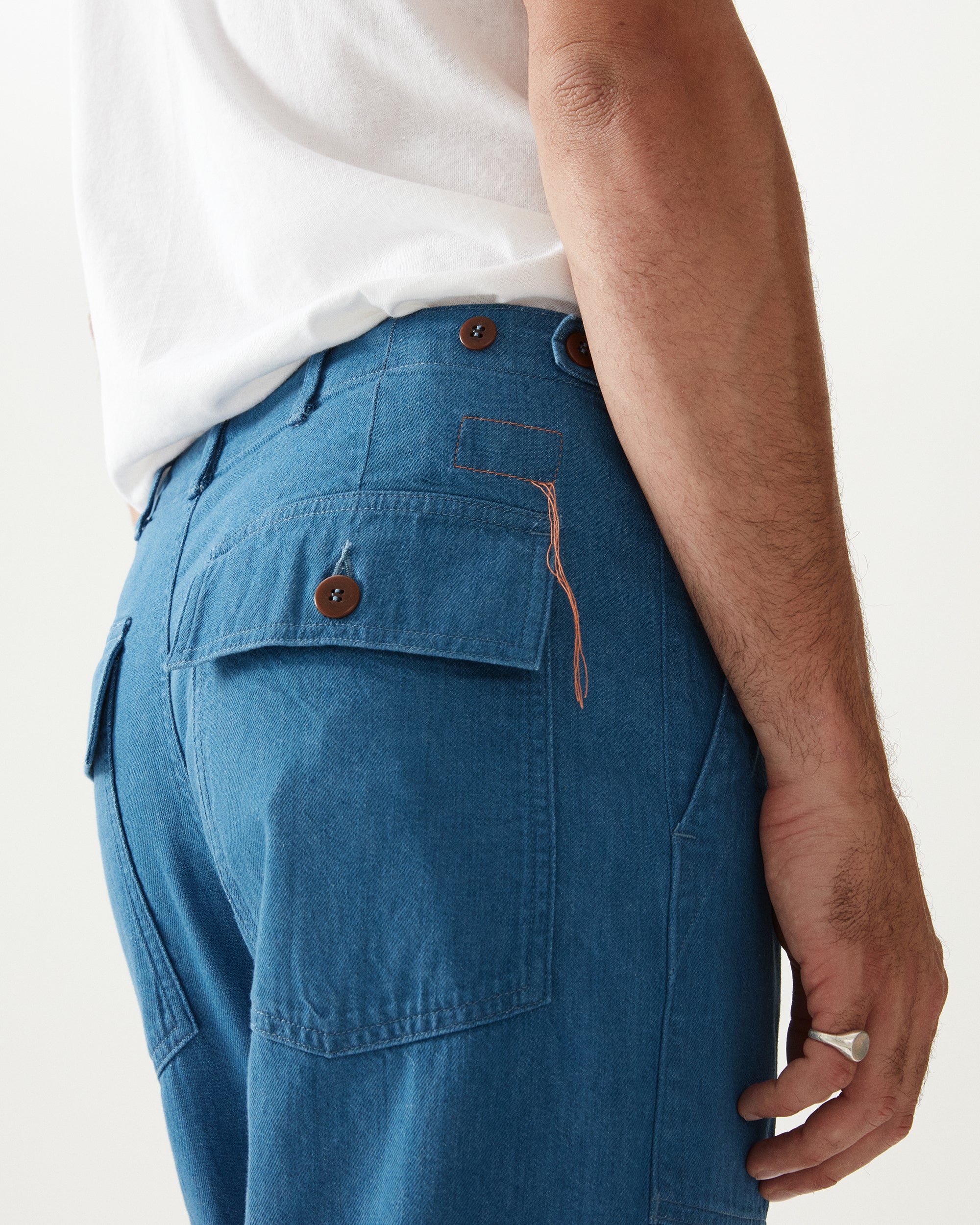 Newfatigue Pantaloni Fatigue Japan Denim Custom Wash