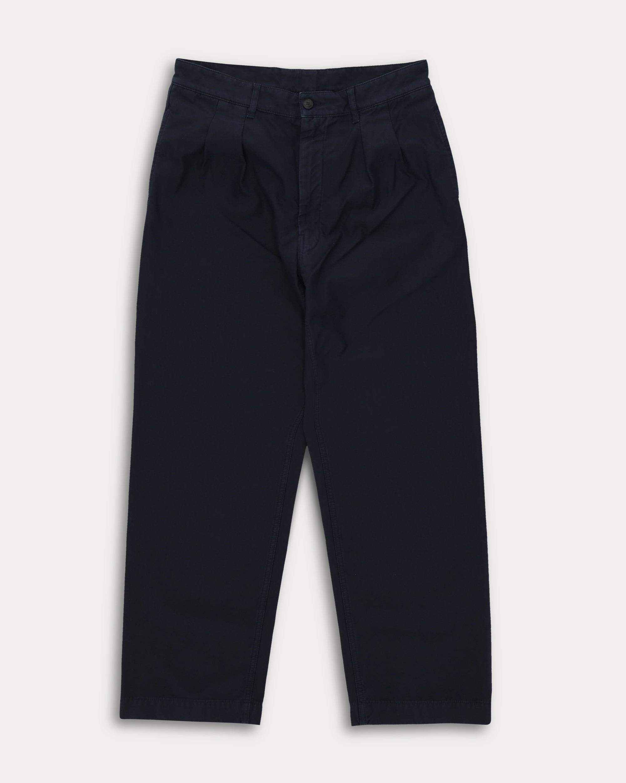 Newyork Pleated Reverse Cotton Canvas Pants
