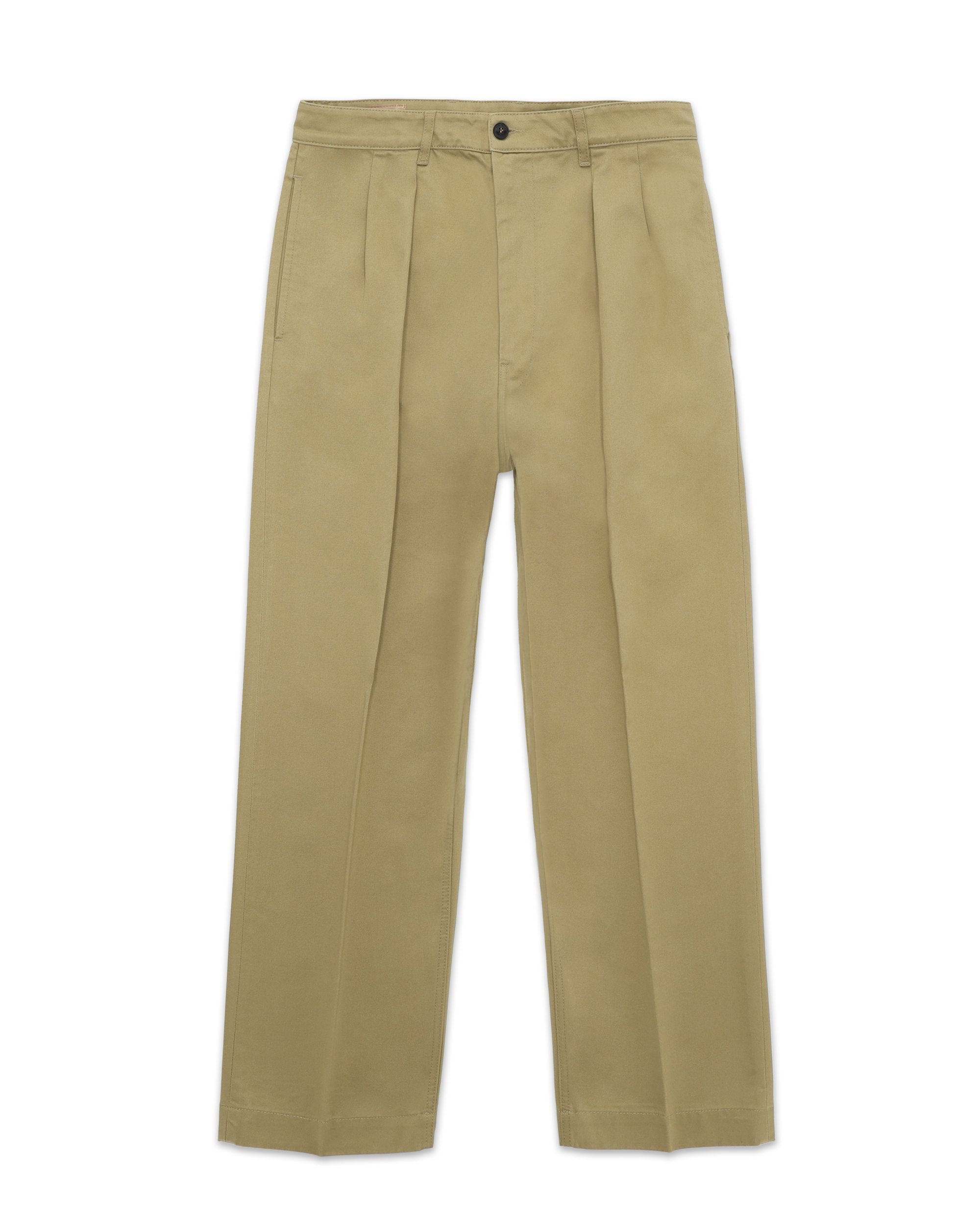 Newyork Pantaloni Con Pences In Gabardine di Cotone Pesante