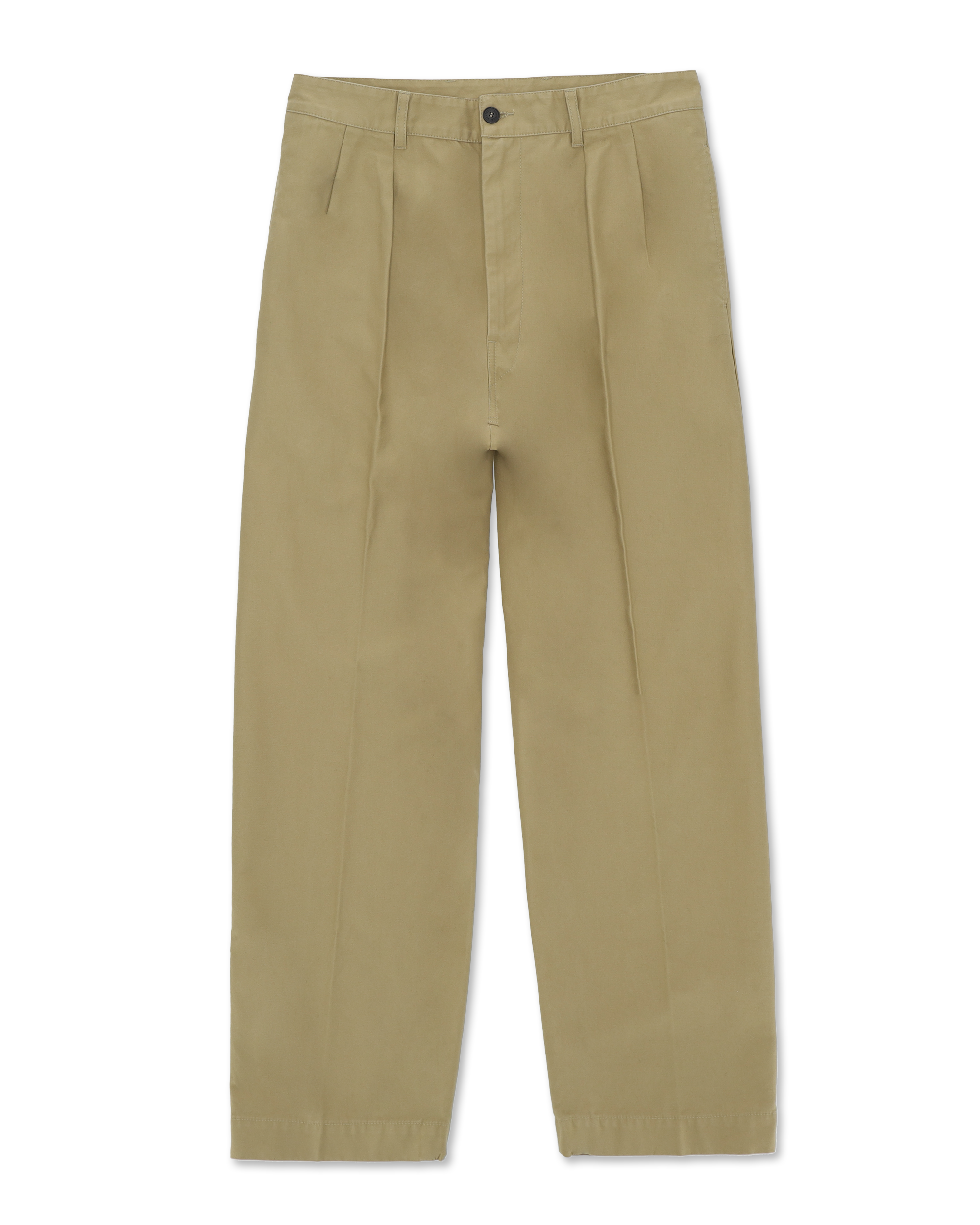 Newyork Pleated Reverse Cotton Canvas Pants