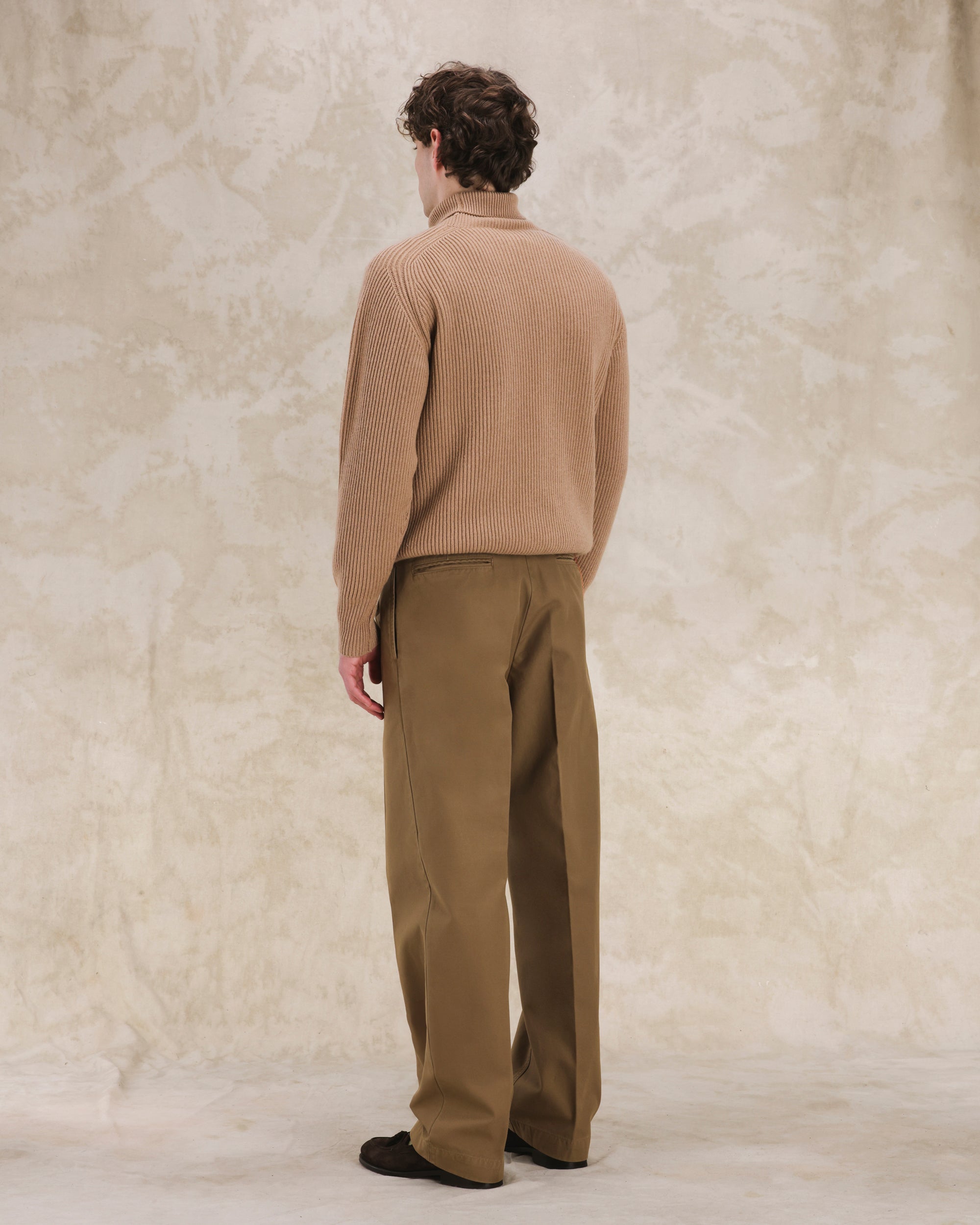 Newyork Pleated Reverse Cotton Canvas Pants