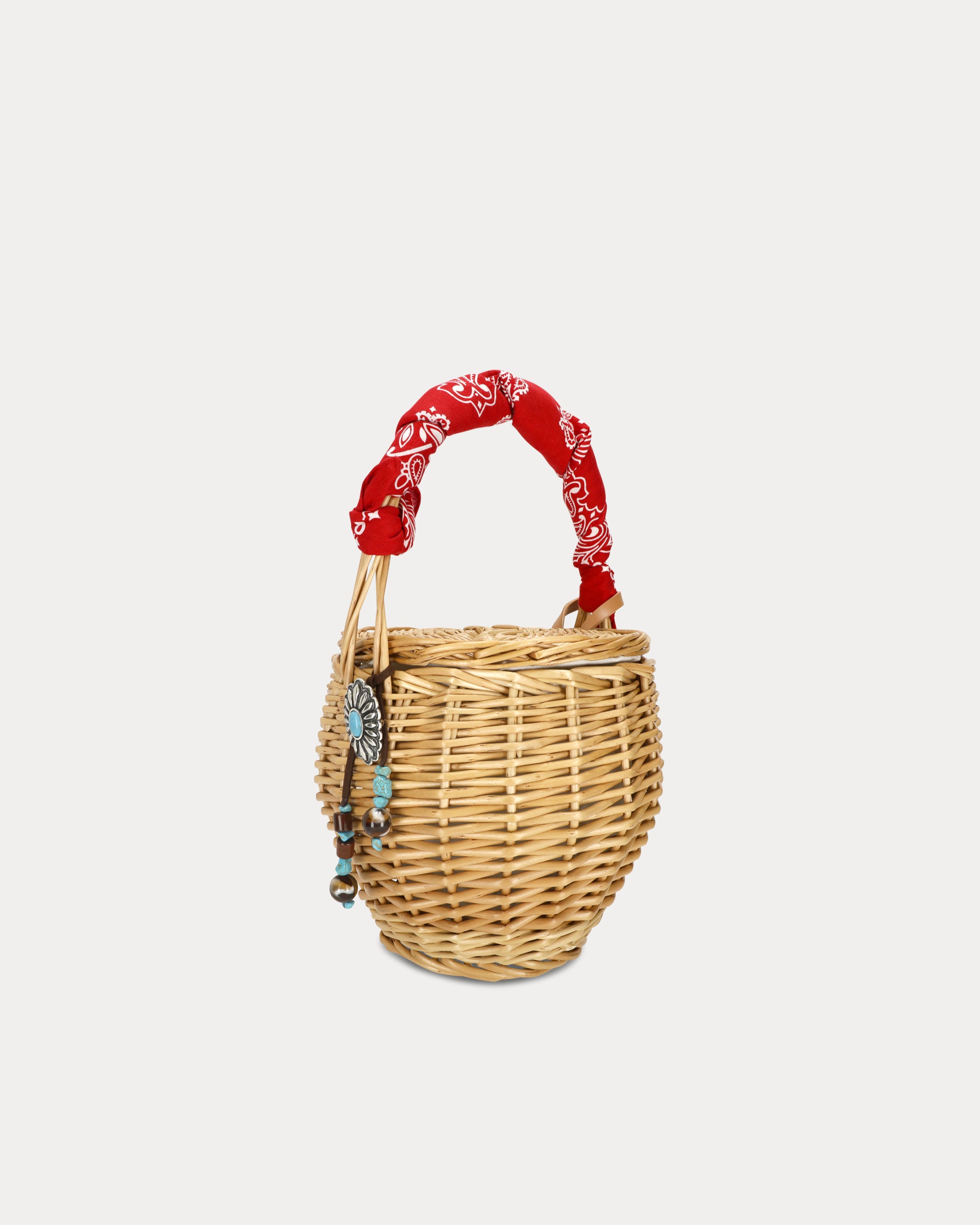 Nitis3 Small Wicker Bag With Concho