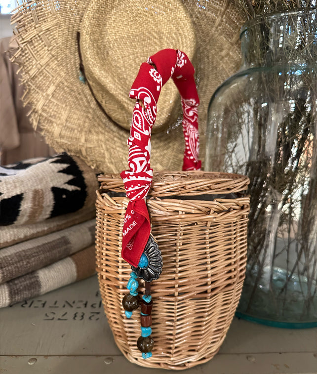 Nitis3 Borsa In Vimini Con Concho Small