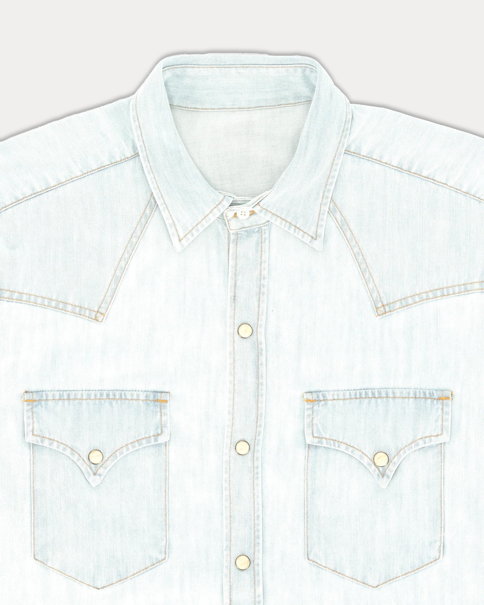 Ntex Denim Western Shirt Bleach Wash