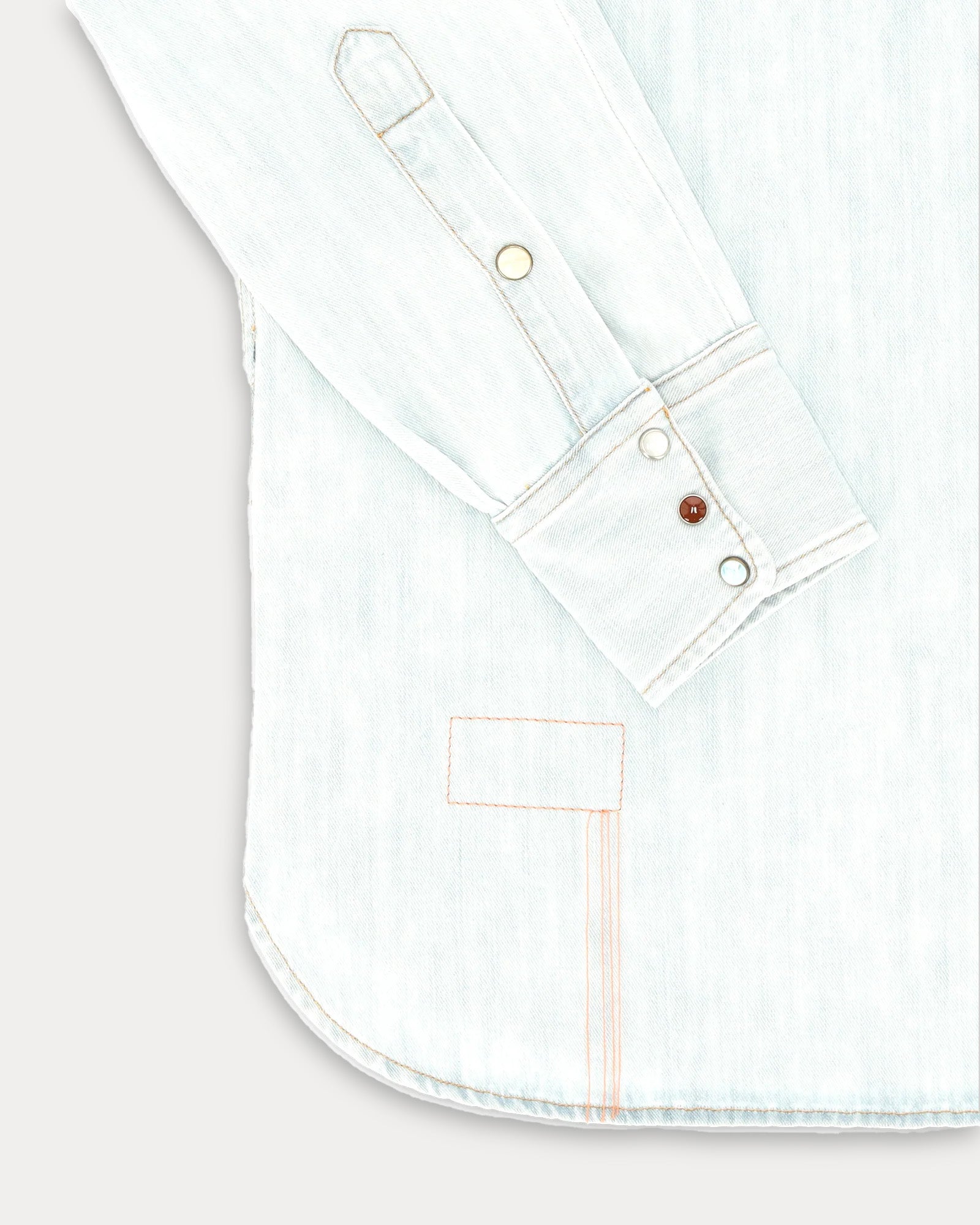 Ntex Denim Western Shirt Bleach Wash