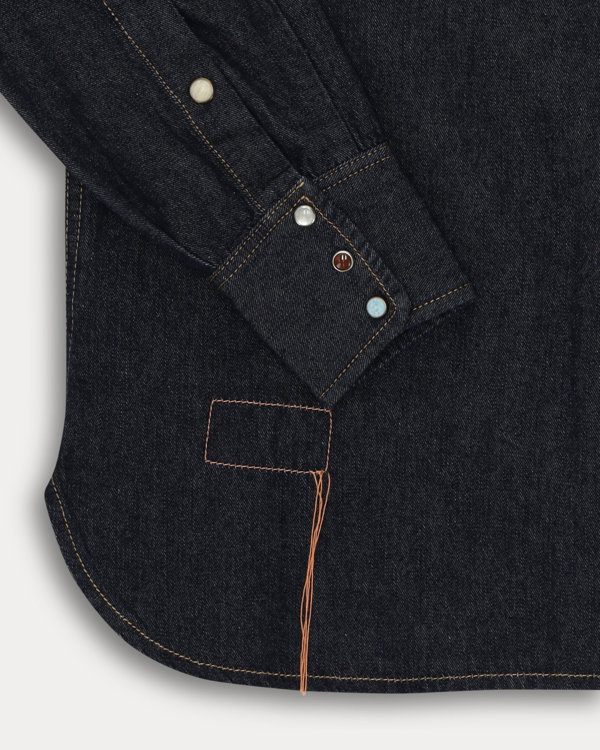 Ntex Denim Western Shirt Indigo Rinse