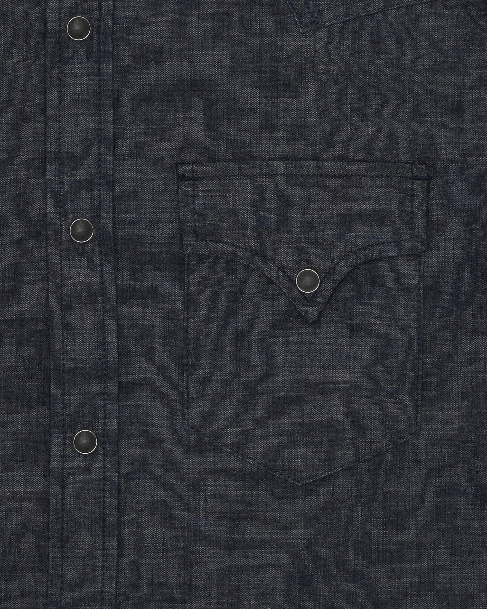 Ntex Japanese Chambray Indigo Rinsed Western Shirt