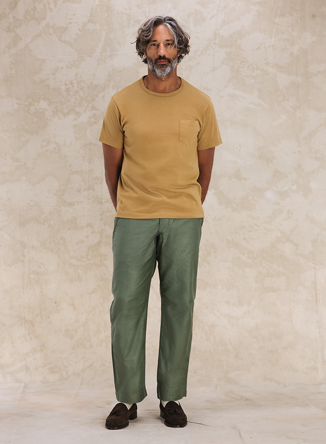 Officer Pantaloni Chino In Cotone Satin